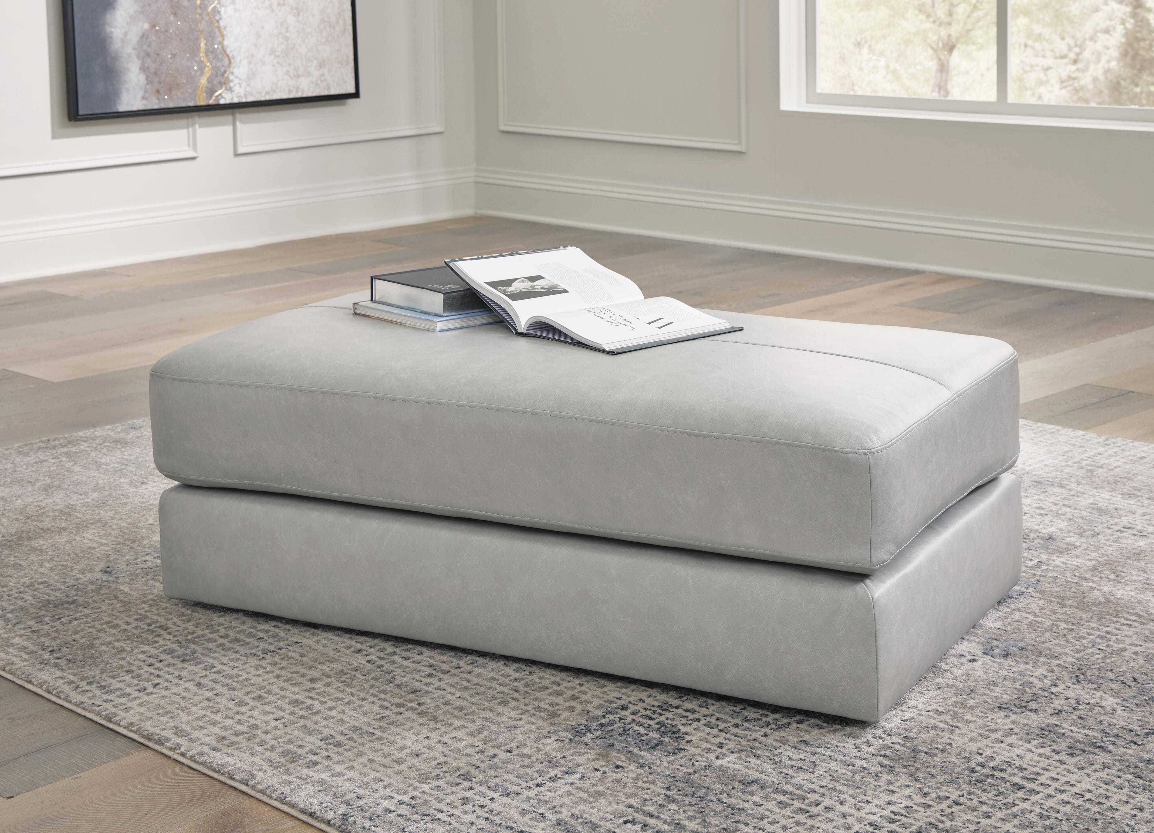 Dar Furniture - Ashley Furniture - Amiata Oversized Accent Ottoman - Oversized Accent Ottoman / Glacier - 5740408