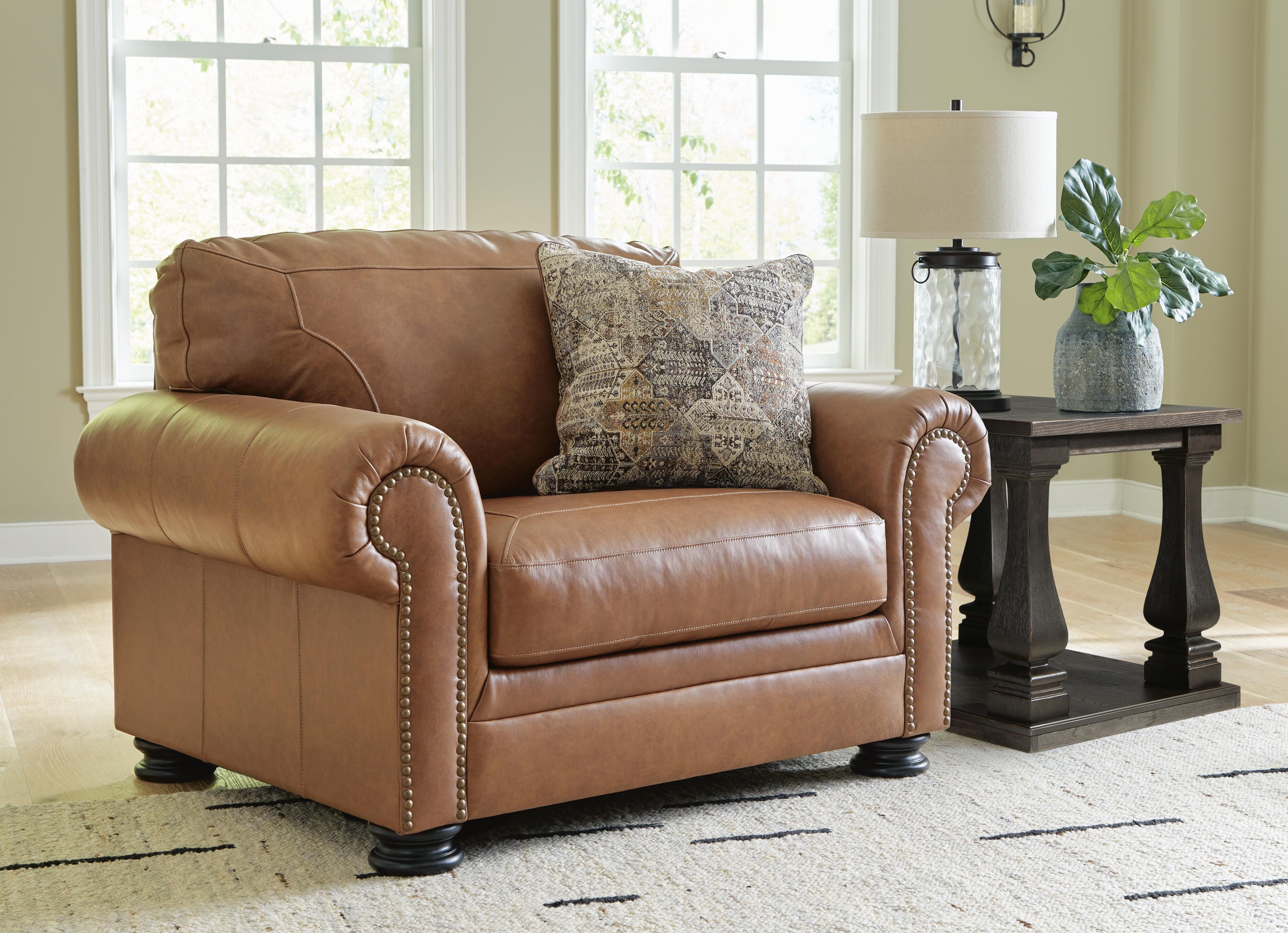 Dar Furniture - Ashley Furniture - Carianna Oversized Chair - Chair and a Half / Caramel - 5760423