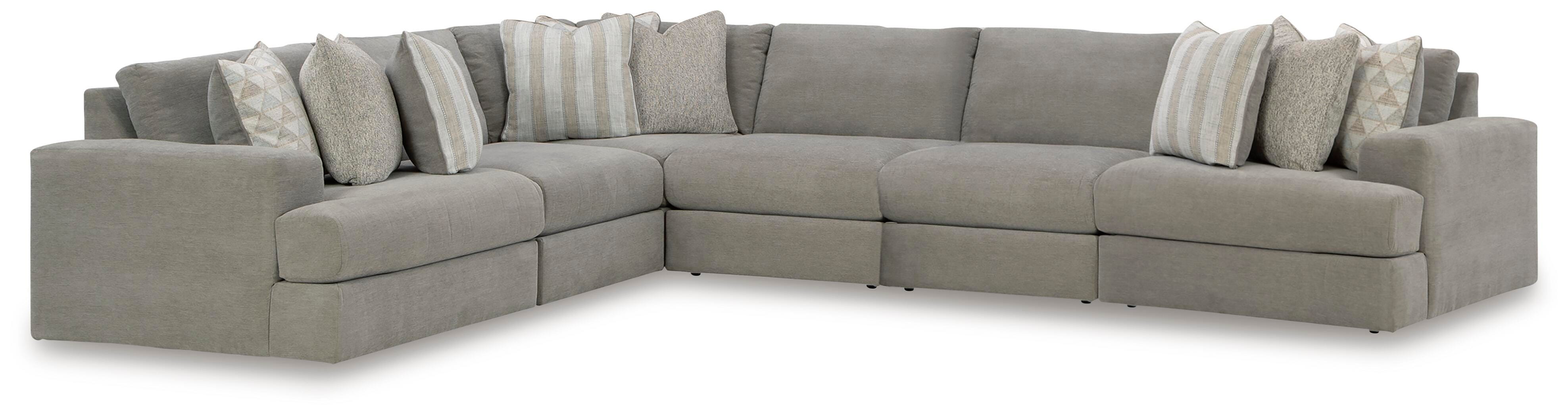 Dar Furniture - Ashley Furniture - Avaliyah 6-Piece Sectional - RAF 6-Piece Sectional / Ash - 58103S7