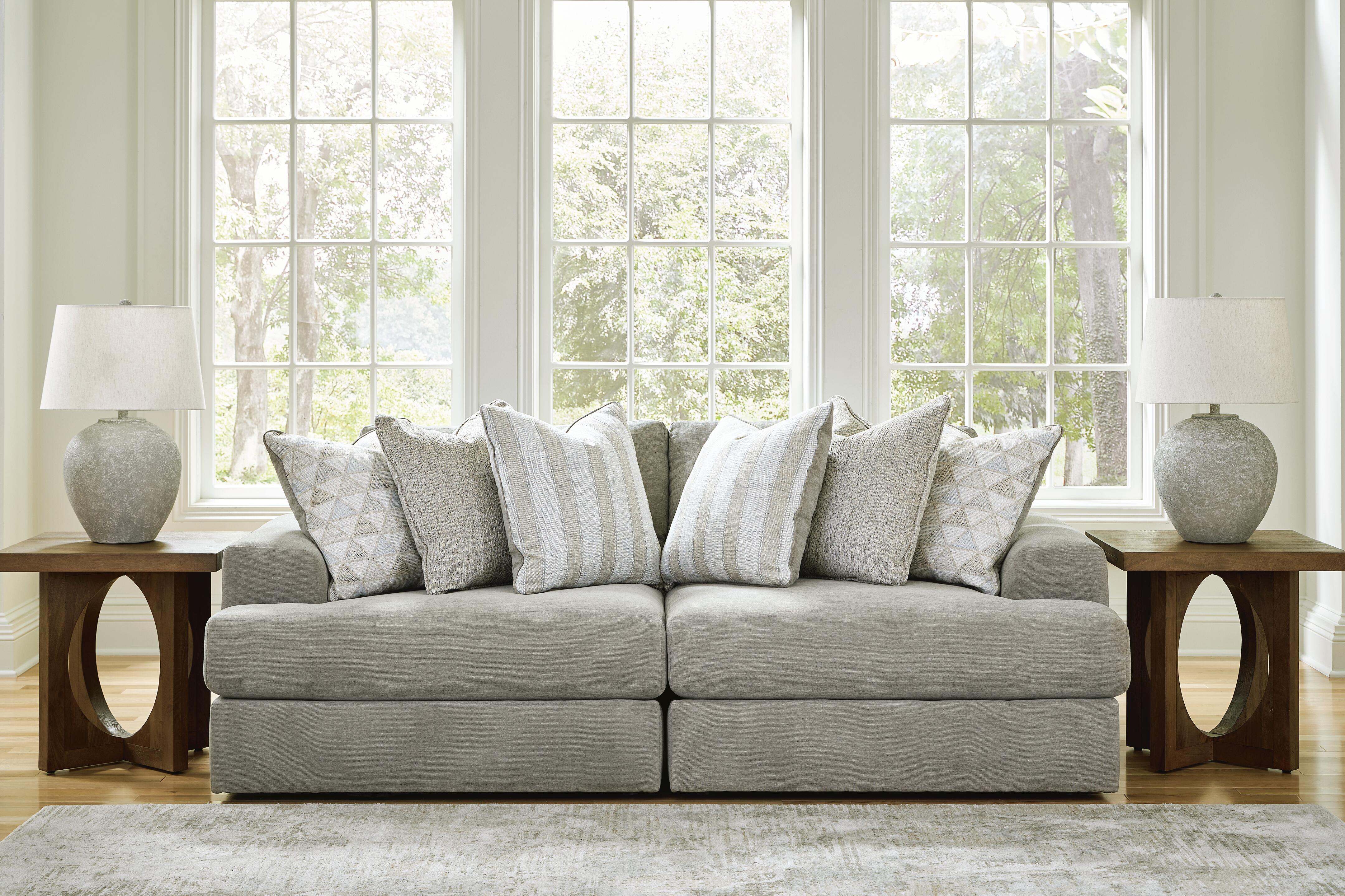 Dar Furniture - Ashley Furniture - Avaliyah 2-Piece Sectional Loveseat - RAF 2-Piece Sectional Loveseat / Ash - 58103S1