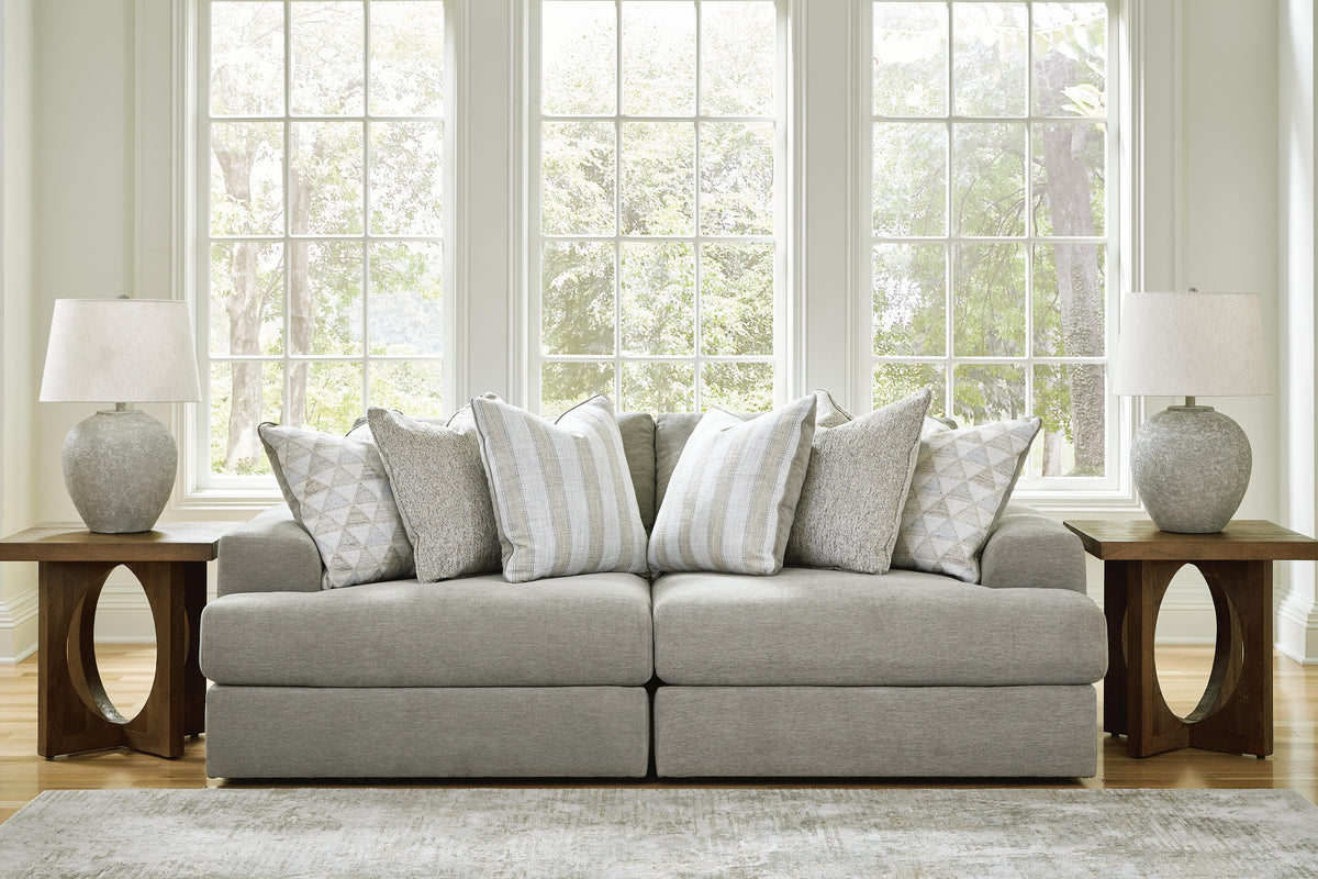 Dar Furniture - Ashley Furniture - Avaliyah 2-Piece Sectional Loveseat - RAF 2-Piece Sectional Loveseat / Ash - 58103S1