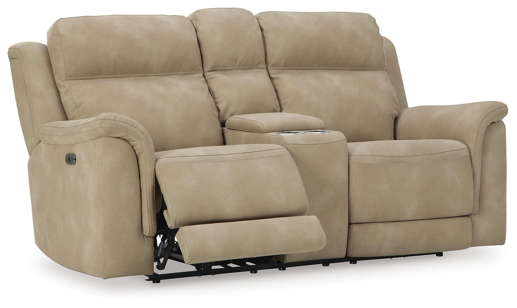 Next-Gen Durapella Power Reclining Loveseat with Console