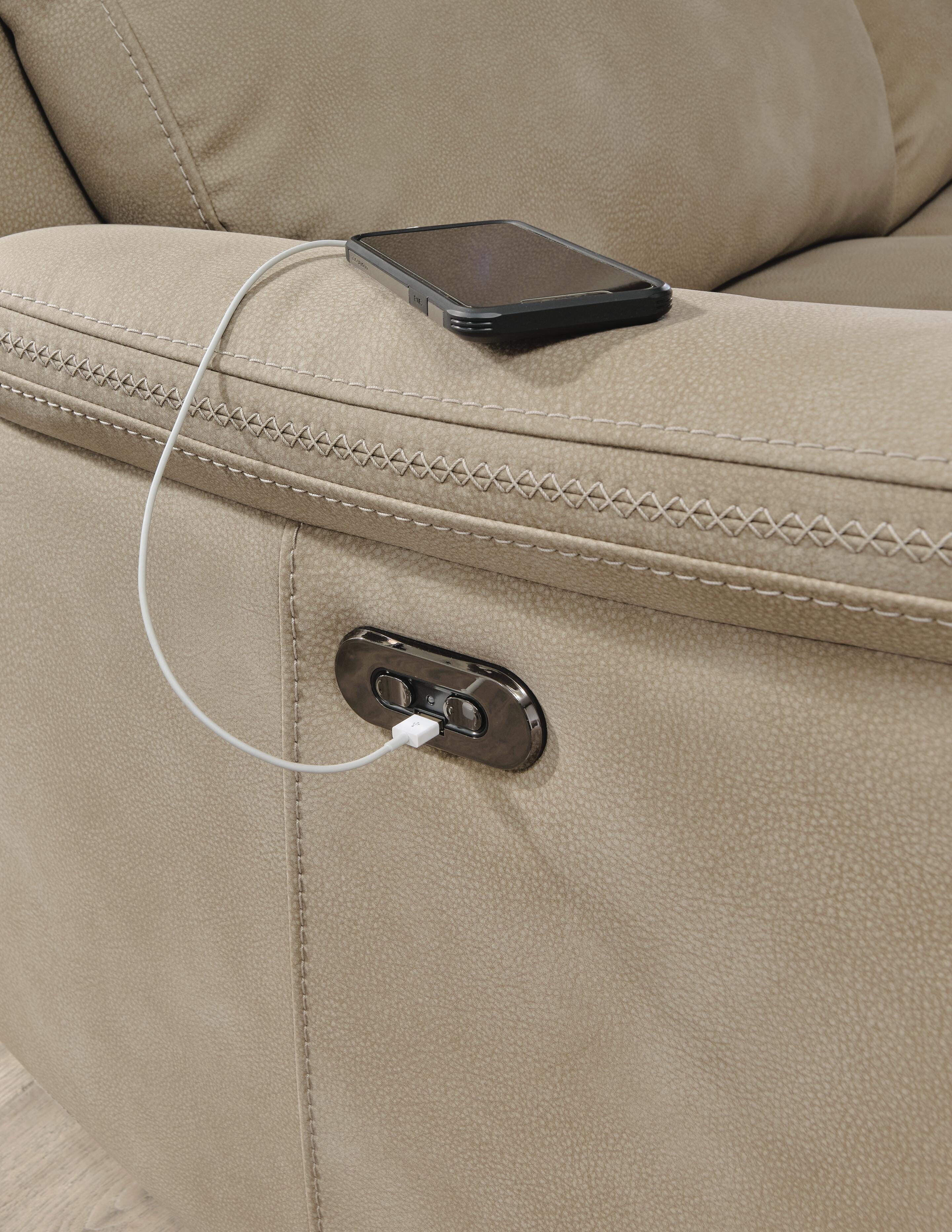 Next-Gen Durapella Power Reclining Loveseat with Console
