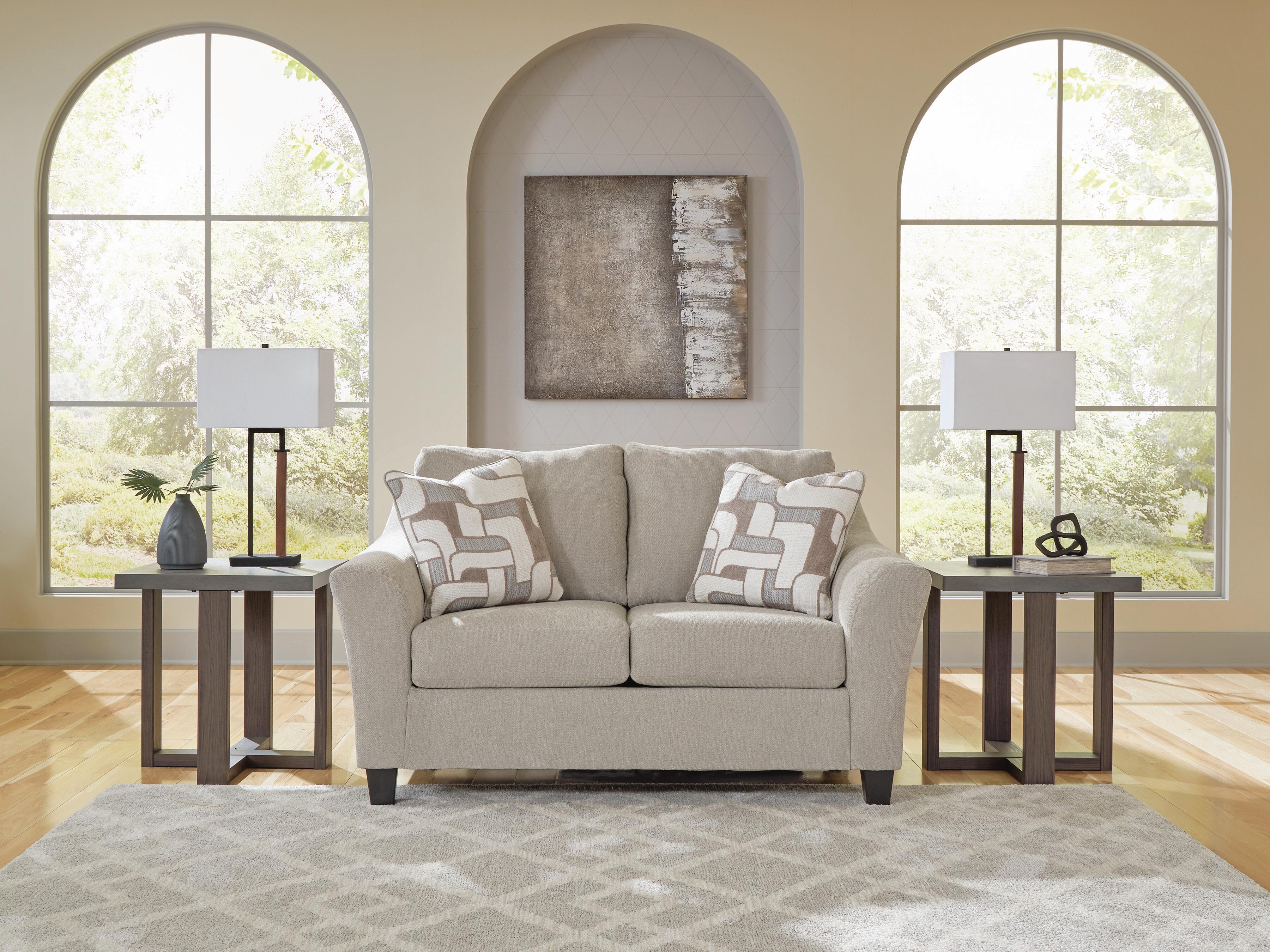 Dar Furniture - Ashley Furniture - Willarae Loveseat - Loveseat / Taupe - 5980335