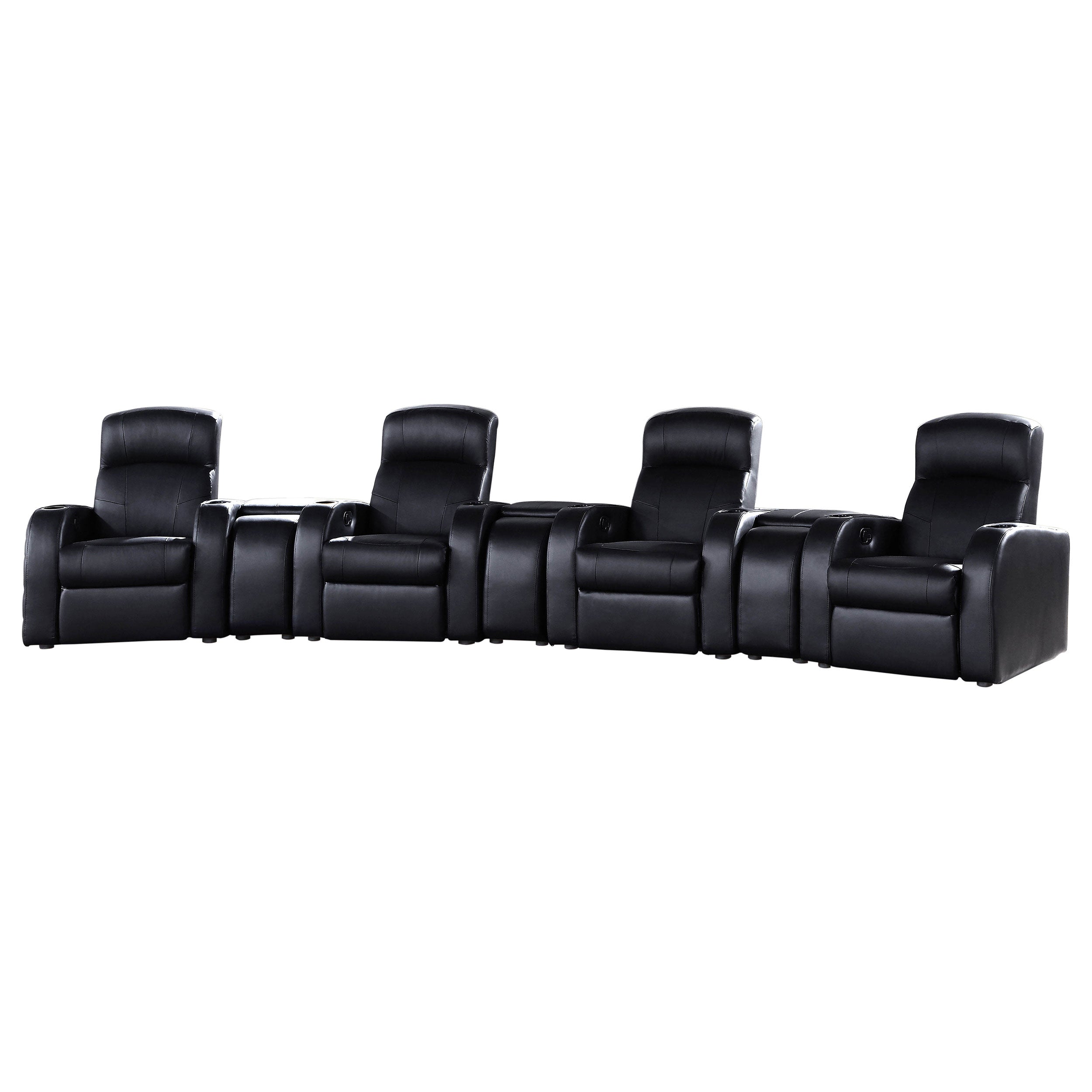 Dar Furniture - Coaster - Cyrus 7-piece Upholstered Home Theater Seating - 600001-S4A