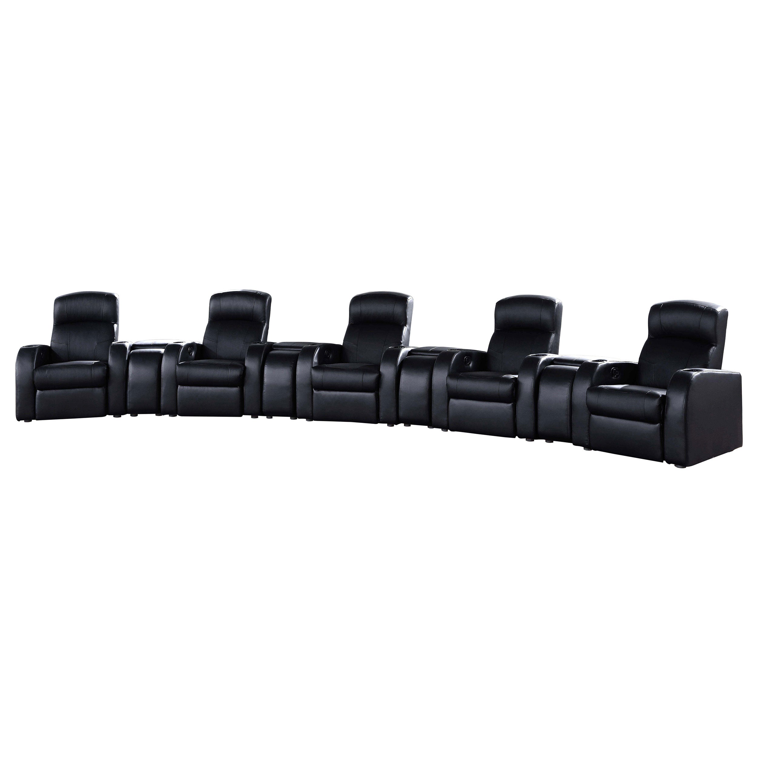 Dar Furniture - Coaster - Cyrus 9-piece Upholstered Home Theater Seating - 600001-S5A