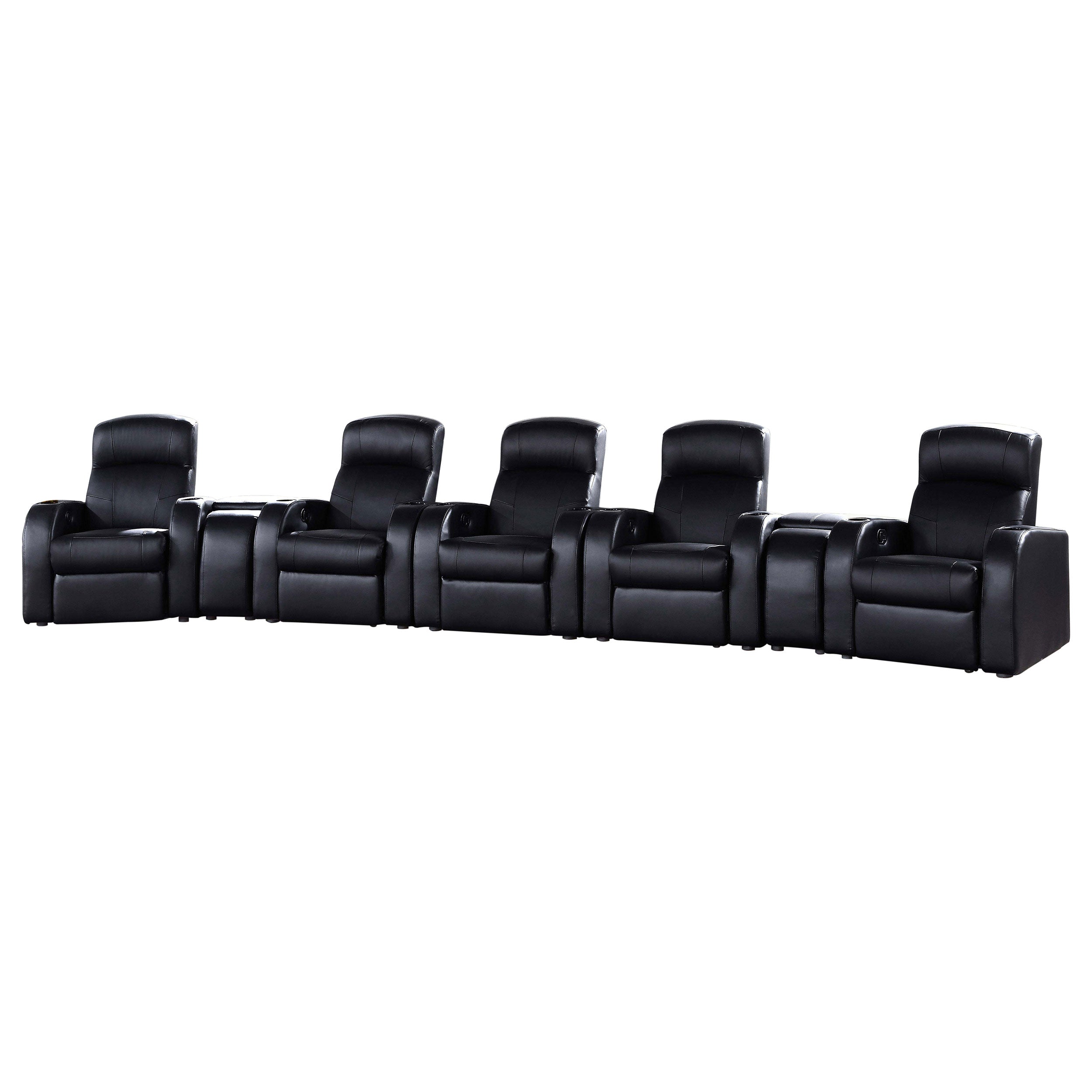 Dar Furniture - Coaster - Cyrus 7-piece Upholstered Home Theater Seating - 600001-S5B
