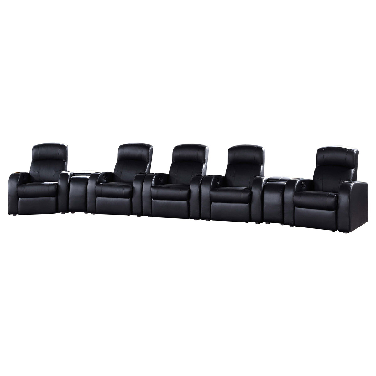 Dar Furniture - Coaster - Cyrus 7-piece Upholstered Home Theater Seating - 600001-S5B
