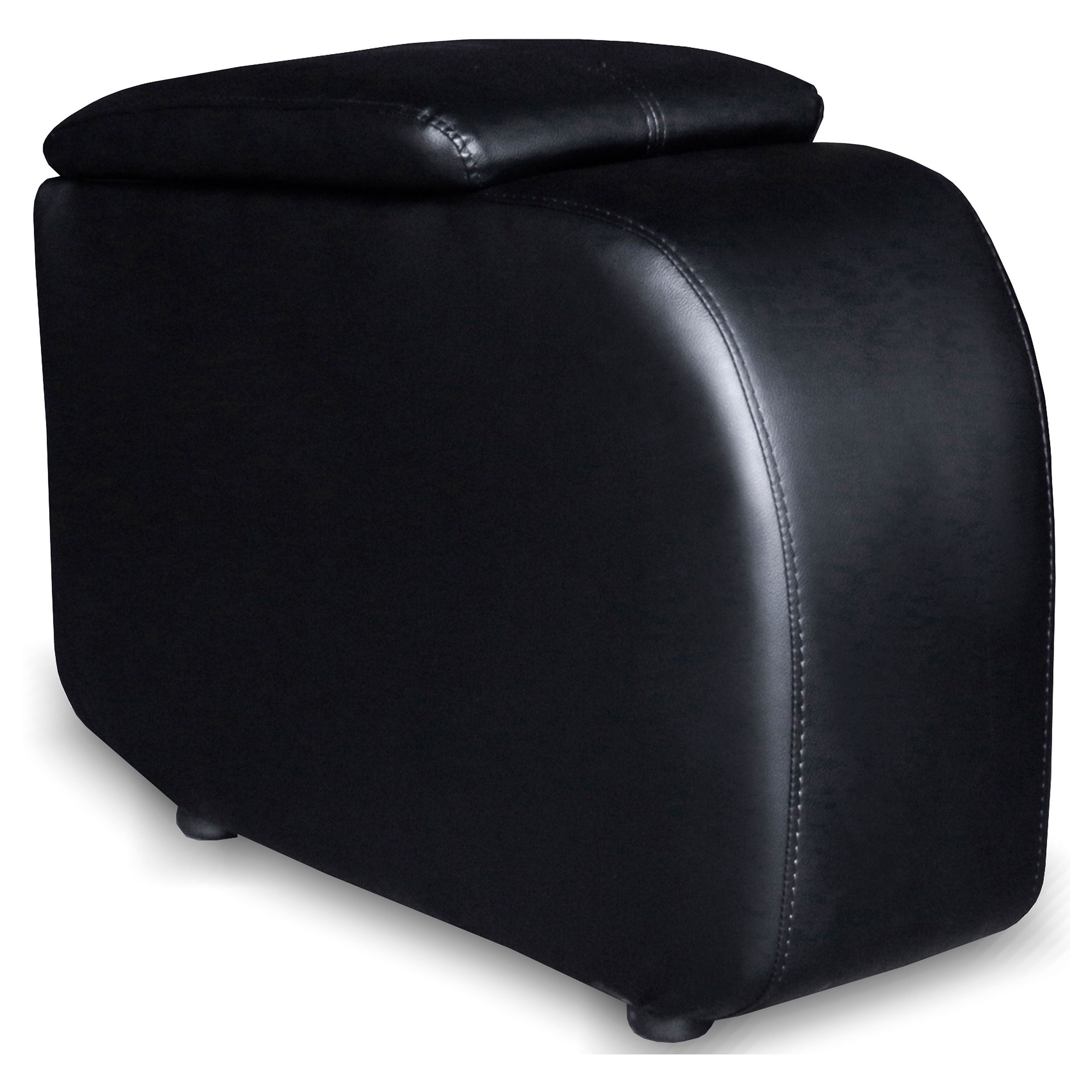 Dar Furniture - Coaster - Cyrus Upholstered Home Theater Storage Wedge Console Black - 600002
