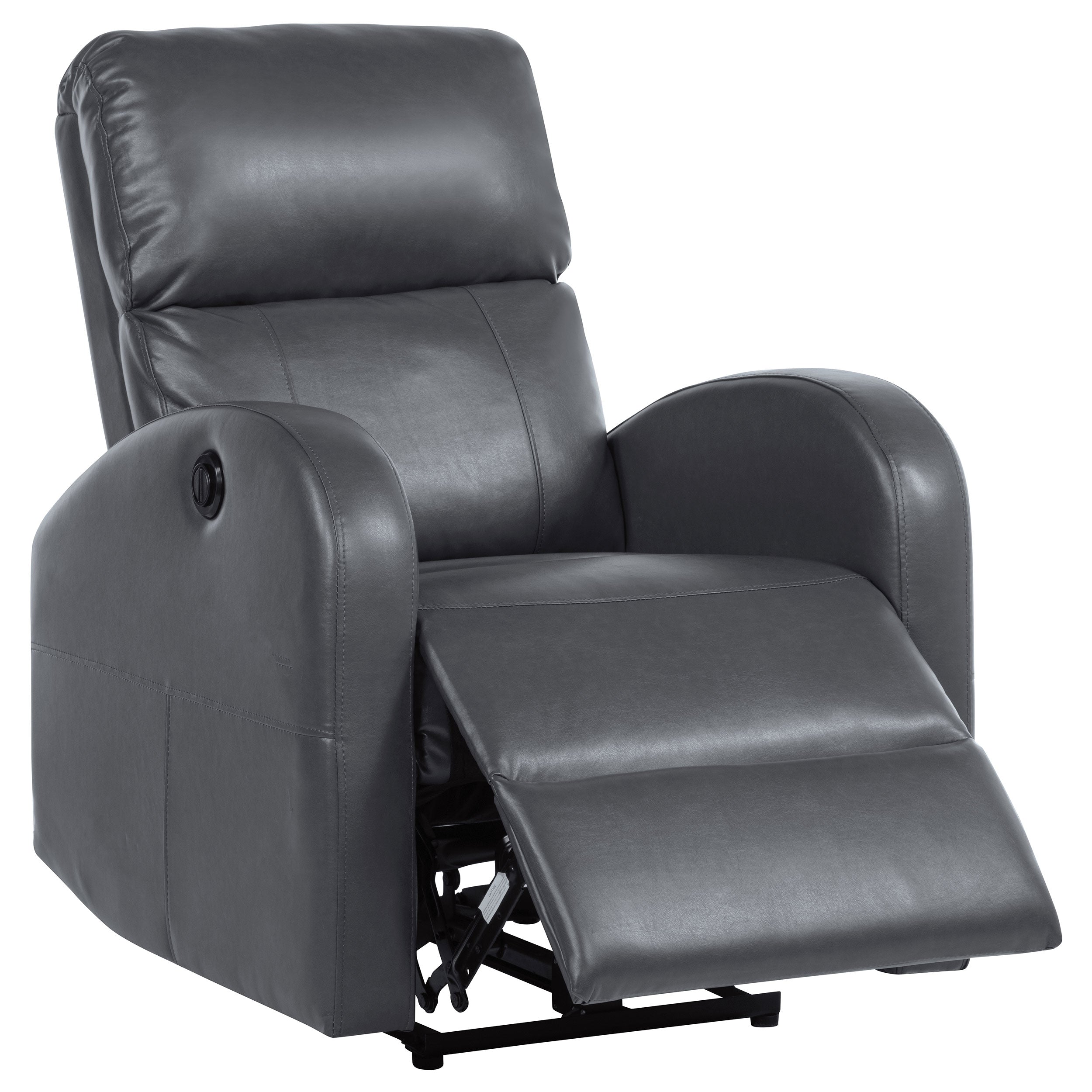 Dar Furniture - Coaster - Grant Upholstered Power Recliner Chair Grey - 601499P
