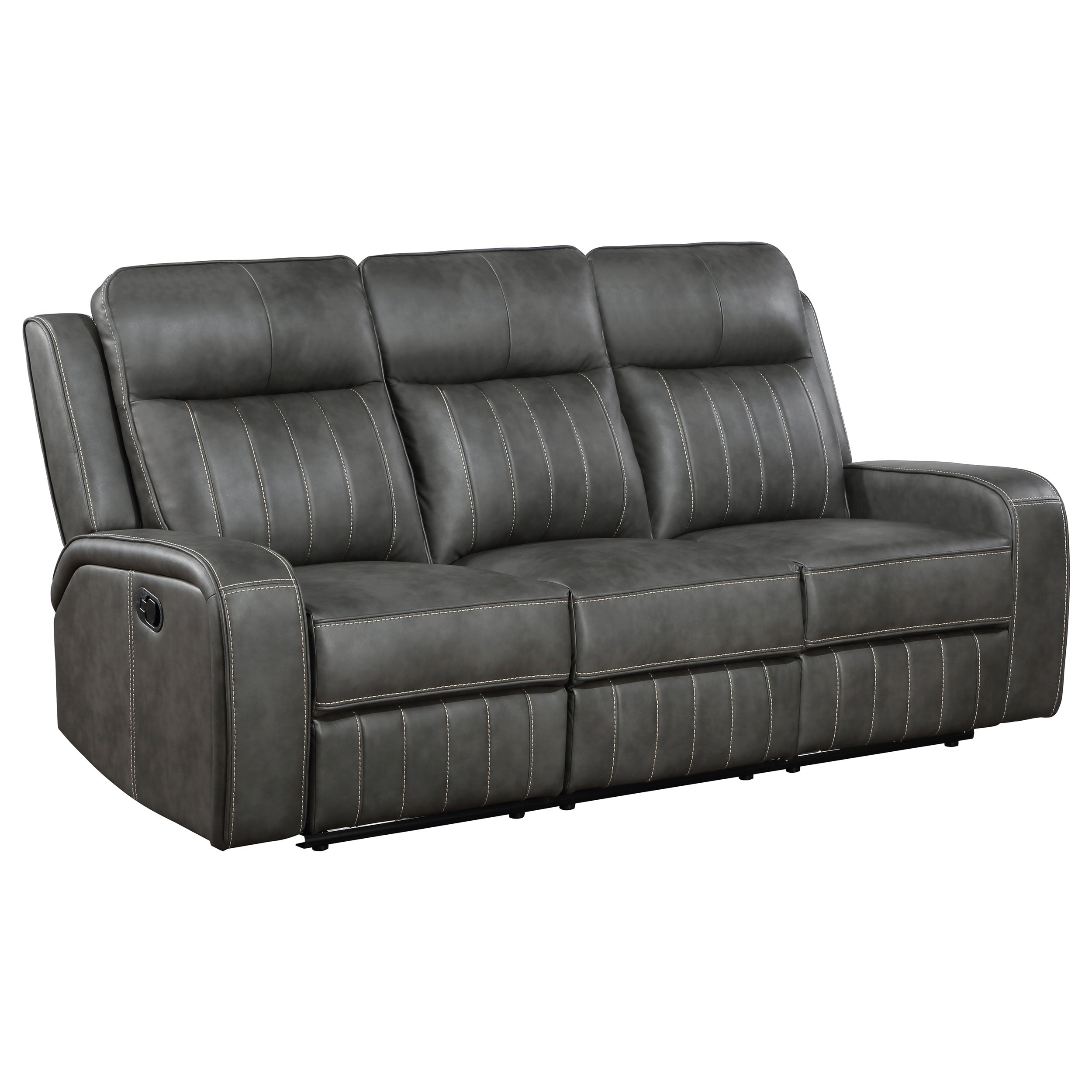Dar Furniture - Coaster - Raelynn Upholstered Track Arm Motion Sofa Grey - 603191