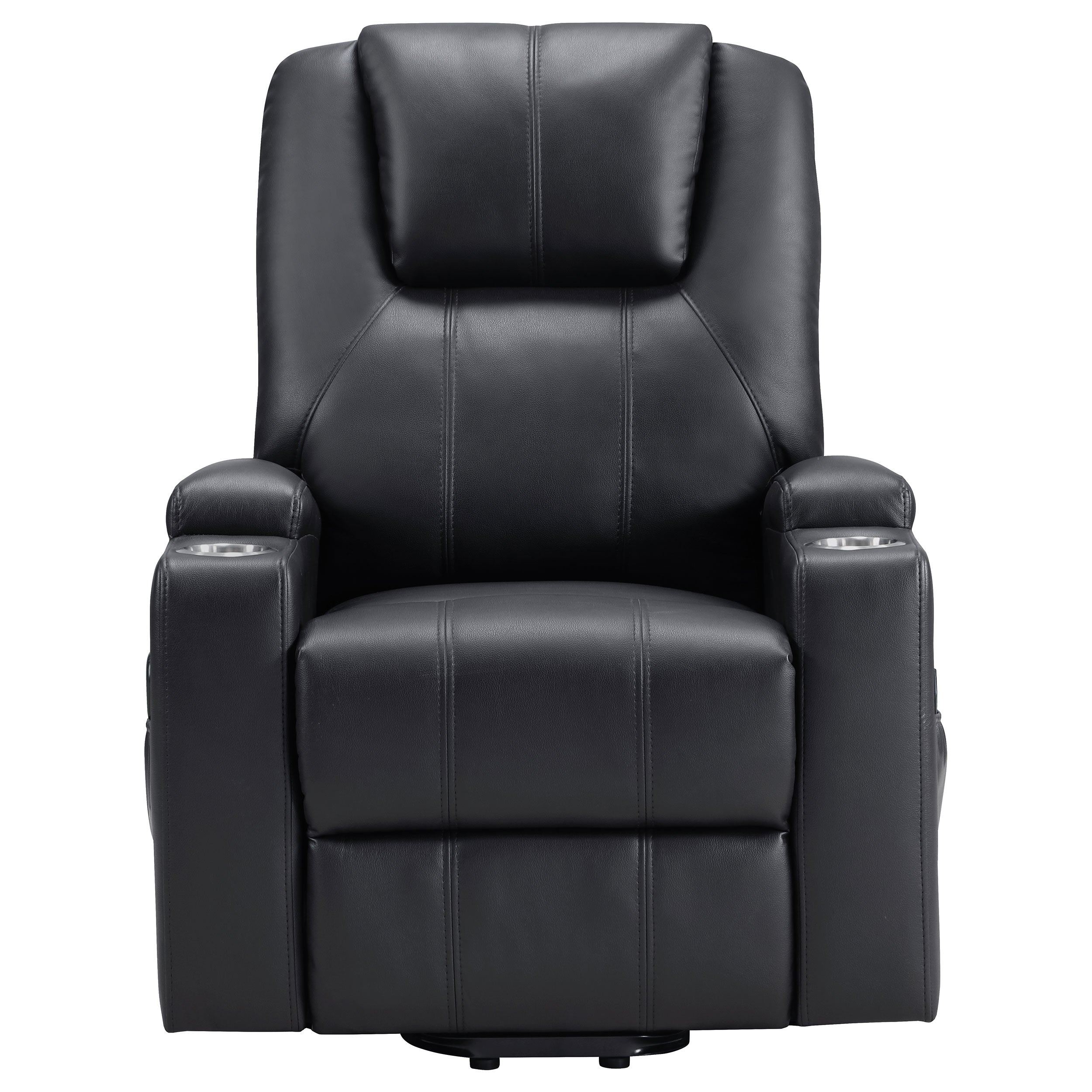 Armstrong Upholstered Power Lift Massage Recliner Espresso