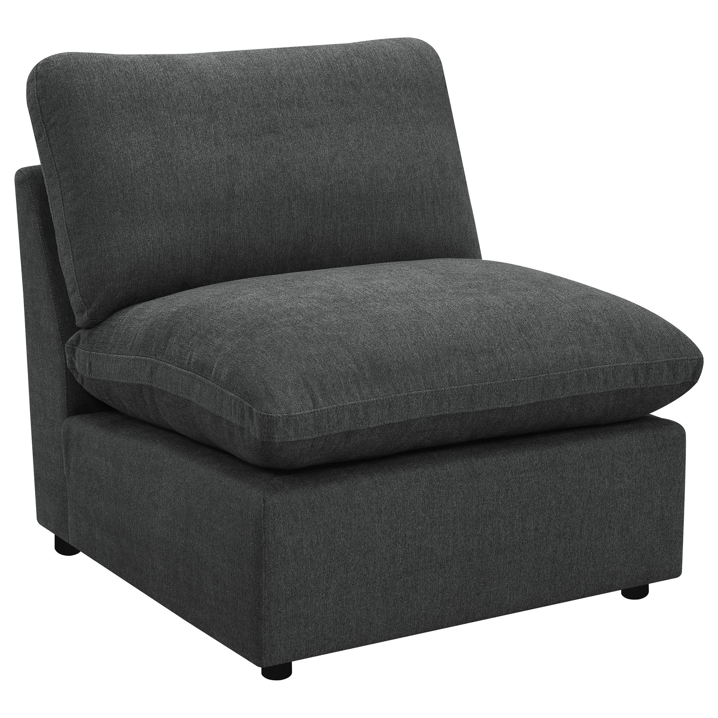 Dar Furniture - Coaster - Collins Modular Armless Chair Dark Grey - 609530AC