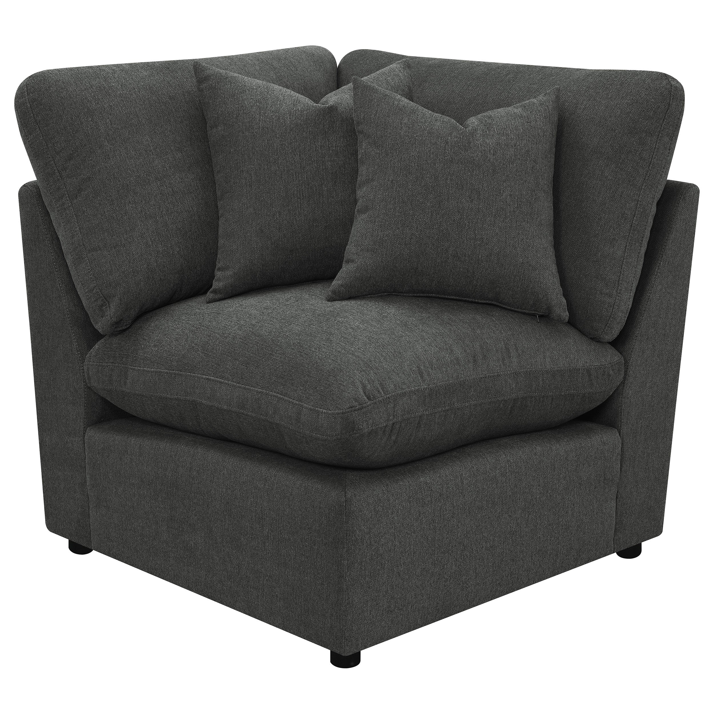 Dar Furniture - Coaster - Collins Modular Corner Chair Dark Grey - 609530CRN