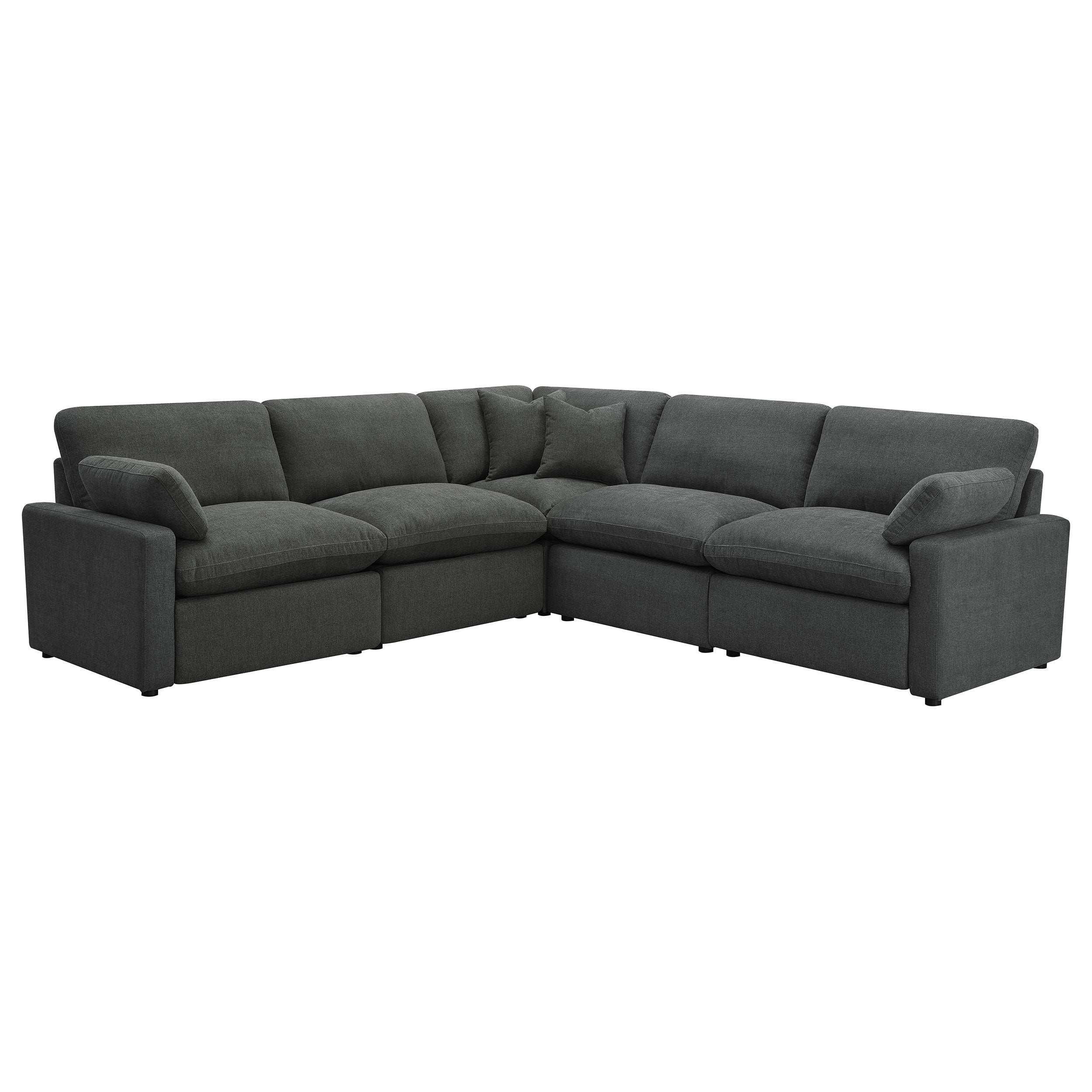 Dar Furniture - Coaster - Collins 5-piece Modular Power Reclining Sectional Dark Grey - 609530P