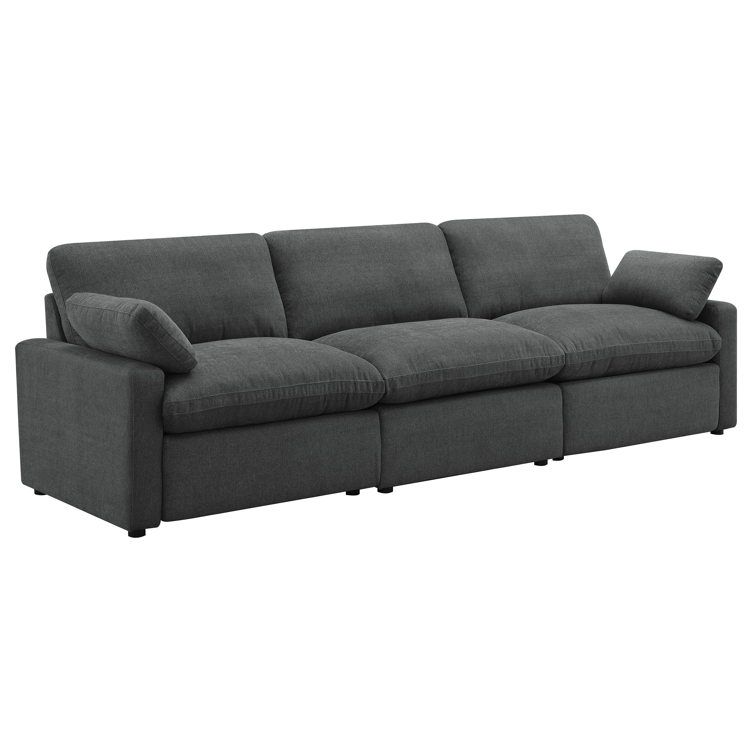 Dar Furniture - Coaster - Collins Modular Power Sofa Dark Grey - 609531P