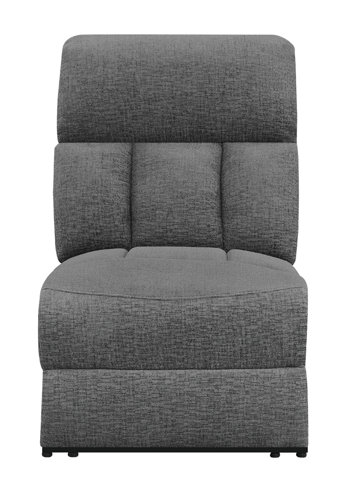 Dar Furniture - Coaster - Bahrain Upholstered Armless Power Recliner Charcoal - 609540ARP