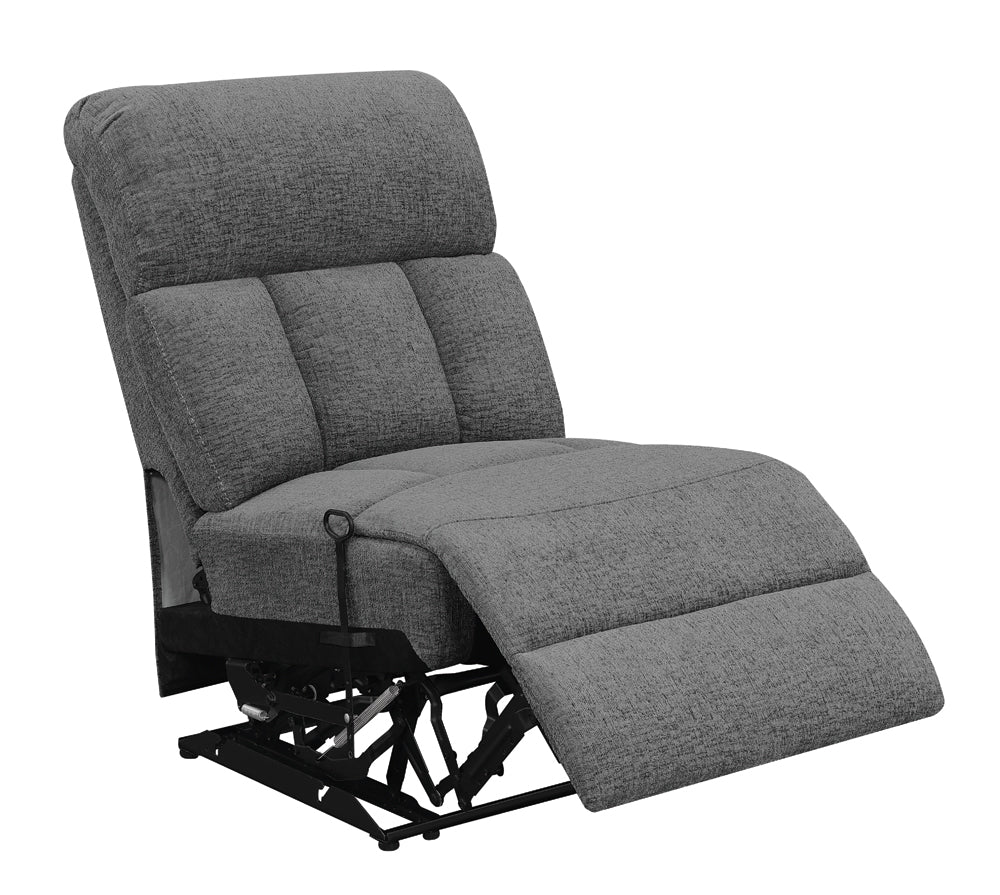 Dar Furniture - Coaster - Bahrain Upholstered Armless Recliner Charcoal - 609540AR