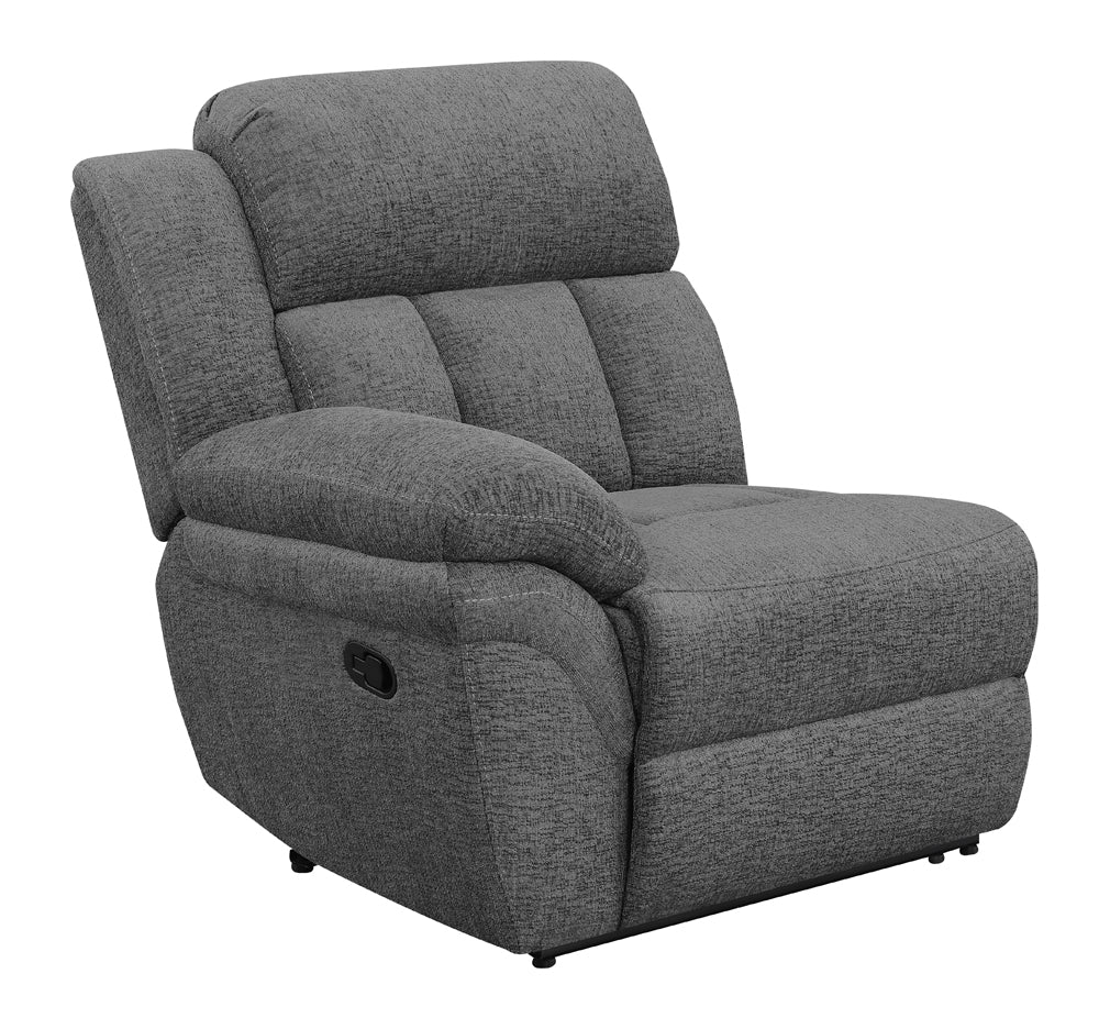 Dar Furniture - Coaster - Bahrain Upholstered LAF Recliner Charcoal - 609540LR