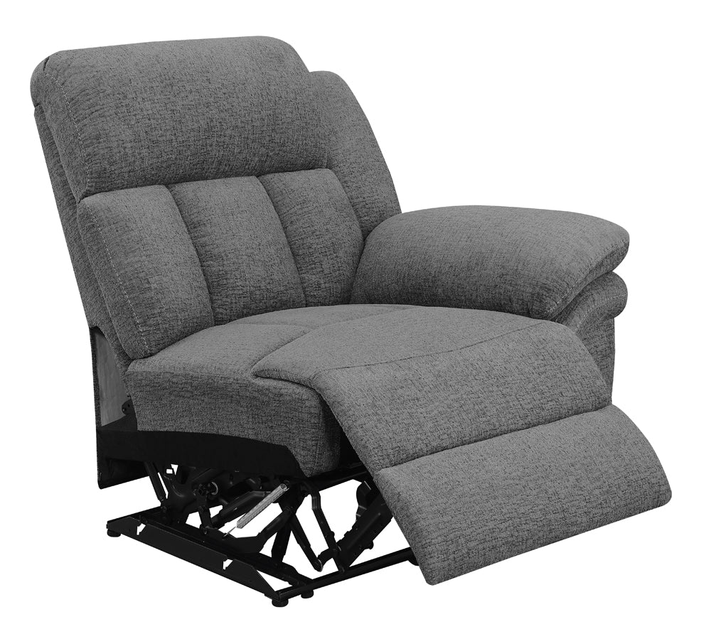 Dar Furniture - Coaster - Bahrain Upholstered RAF Recliner Charcoal - 609540RR