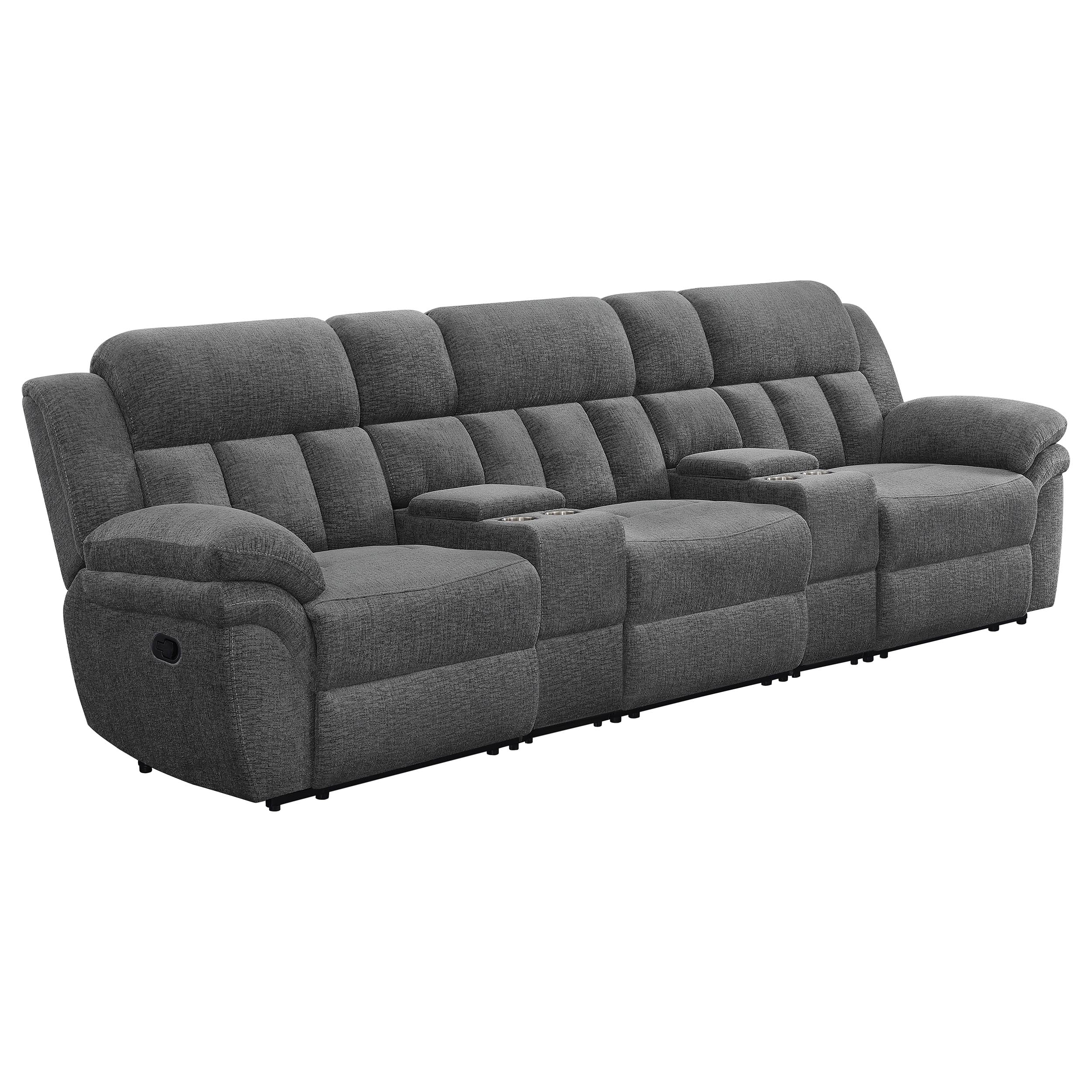 Dar Furniture - Coaster - Bahrain 5-piece Upholstered Home Theater Seating Charcoal - 609541T
