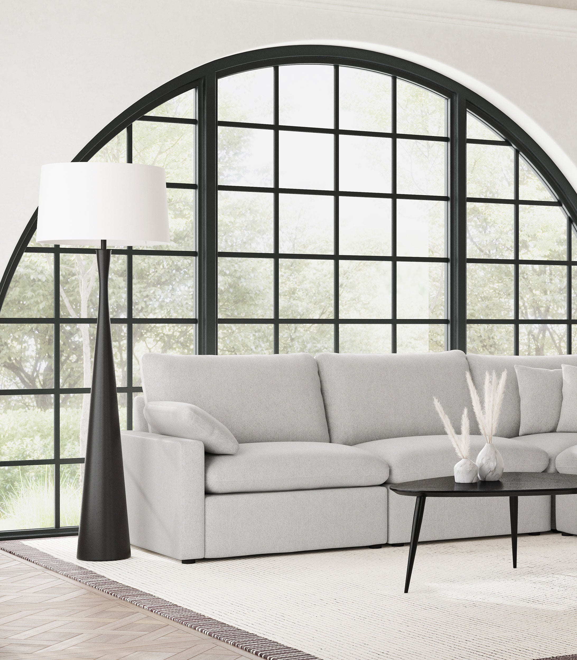 Collins Modular Power Armless Recliner Grey