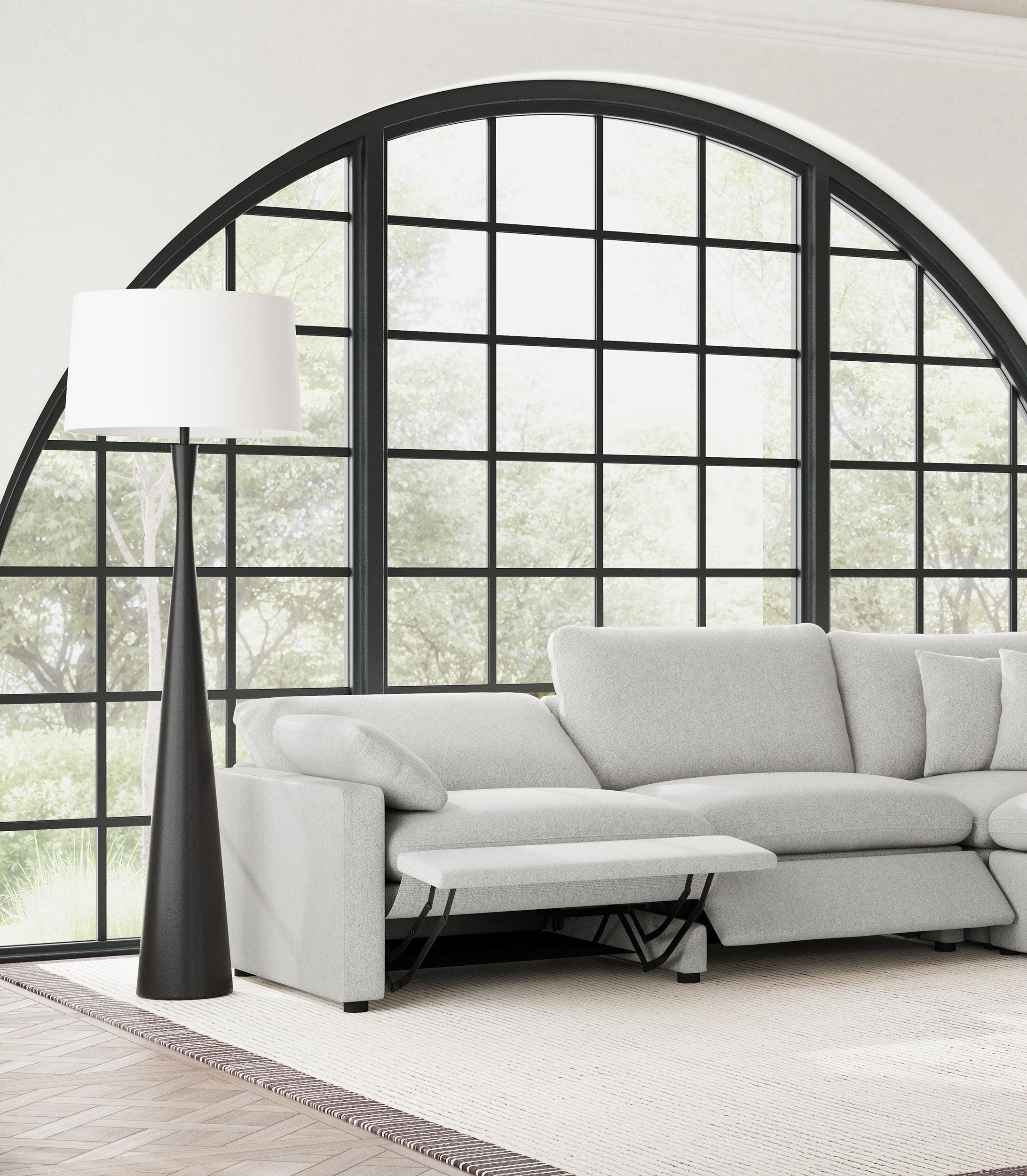Collins Modular Power Armless Recliner Grey