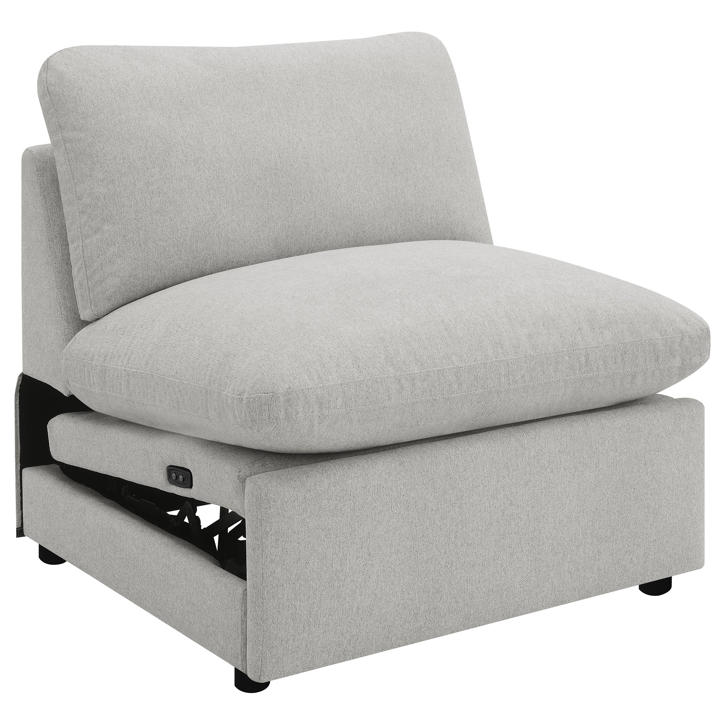 Dar Furniture - Coaster - Collins Modular Power Armless Recliner Grey - 609560ARP