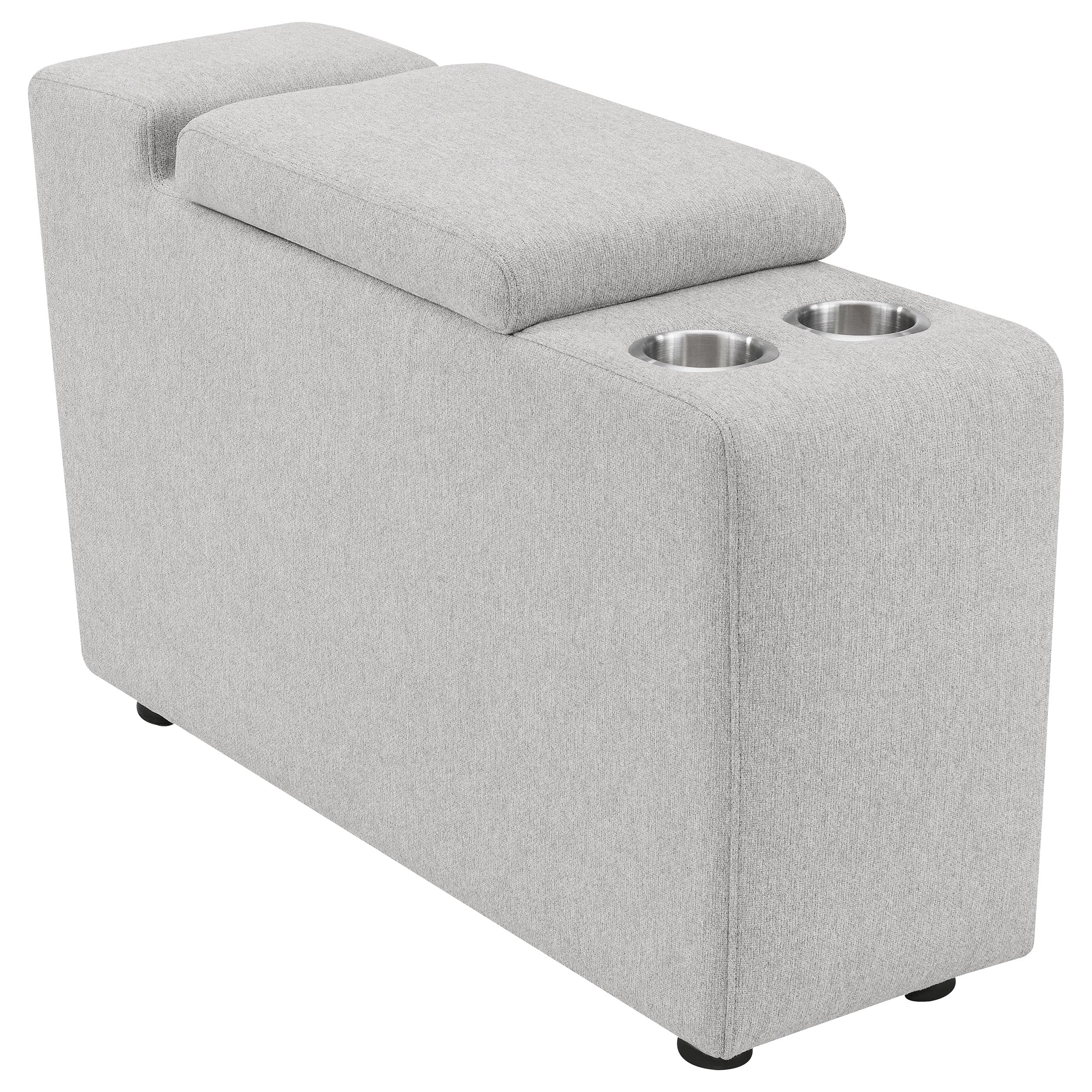 Dar Furniture - Coaster - Collins Upholstered Modular Storage Console Grey - 609560CON