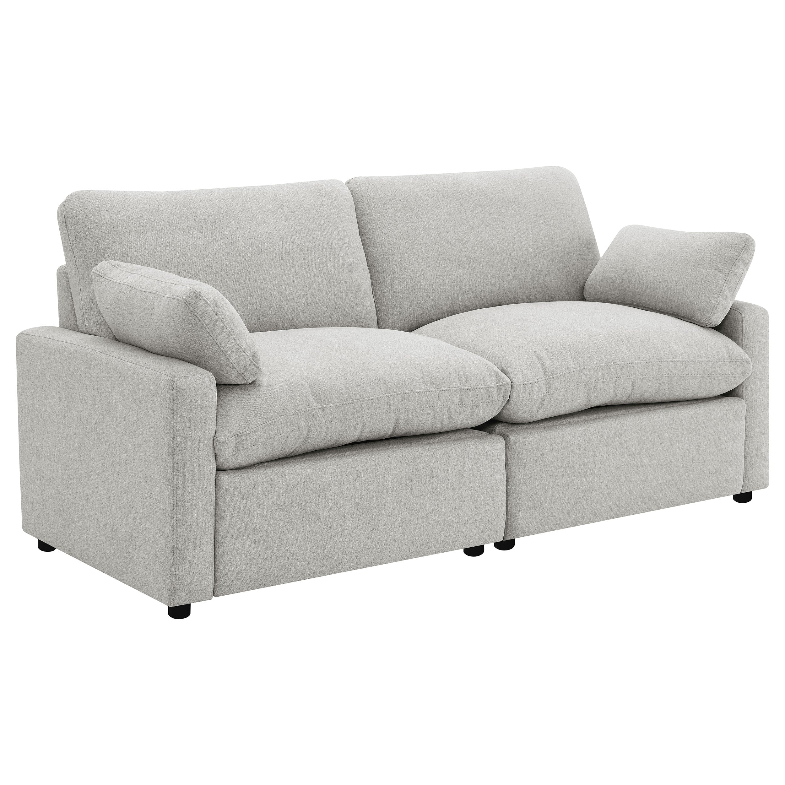 Dar Furniture - Coaster - Collins Modular Power Loveseat Grey - 609562P