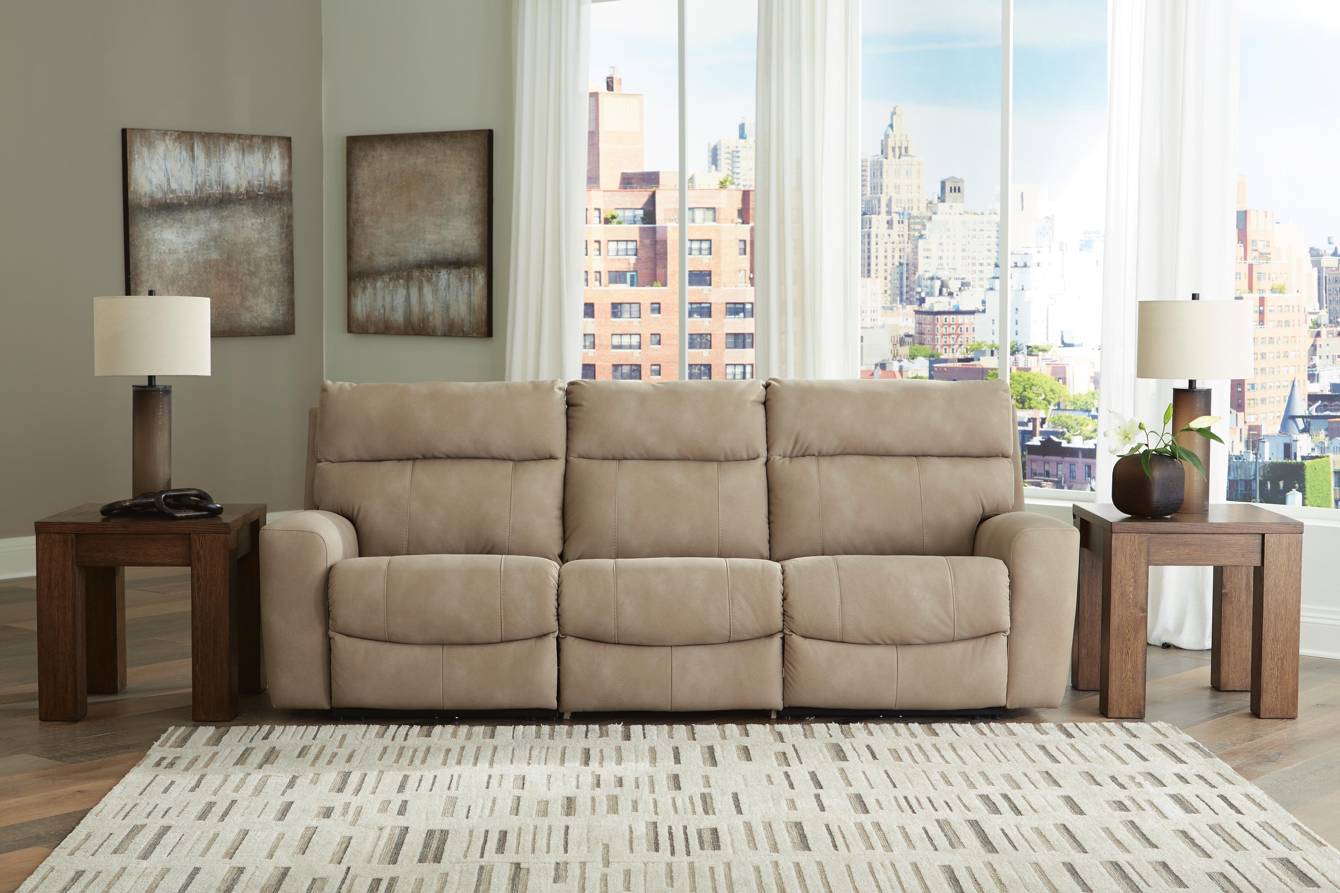 Dar Furniture - Ashley Furniture - Next-Gen Durapella 3-Piece Power Reclining Sectional Sofa - 3-Piece Power Reclining Sectional Sofa / Sand - 61004S2