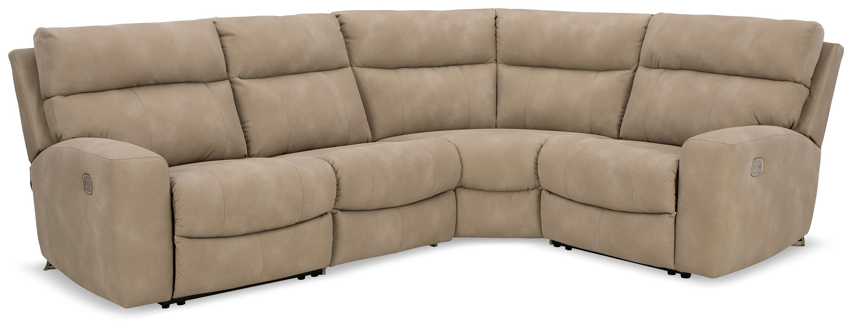 Dar Furniture - Ashley Furniture - Next-Gen Durapella 4-Piece Power Reclining Sectional - 4-Piece Power Reclining Sectional / Sand - 61004S4