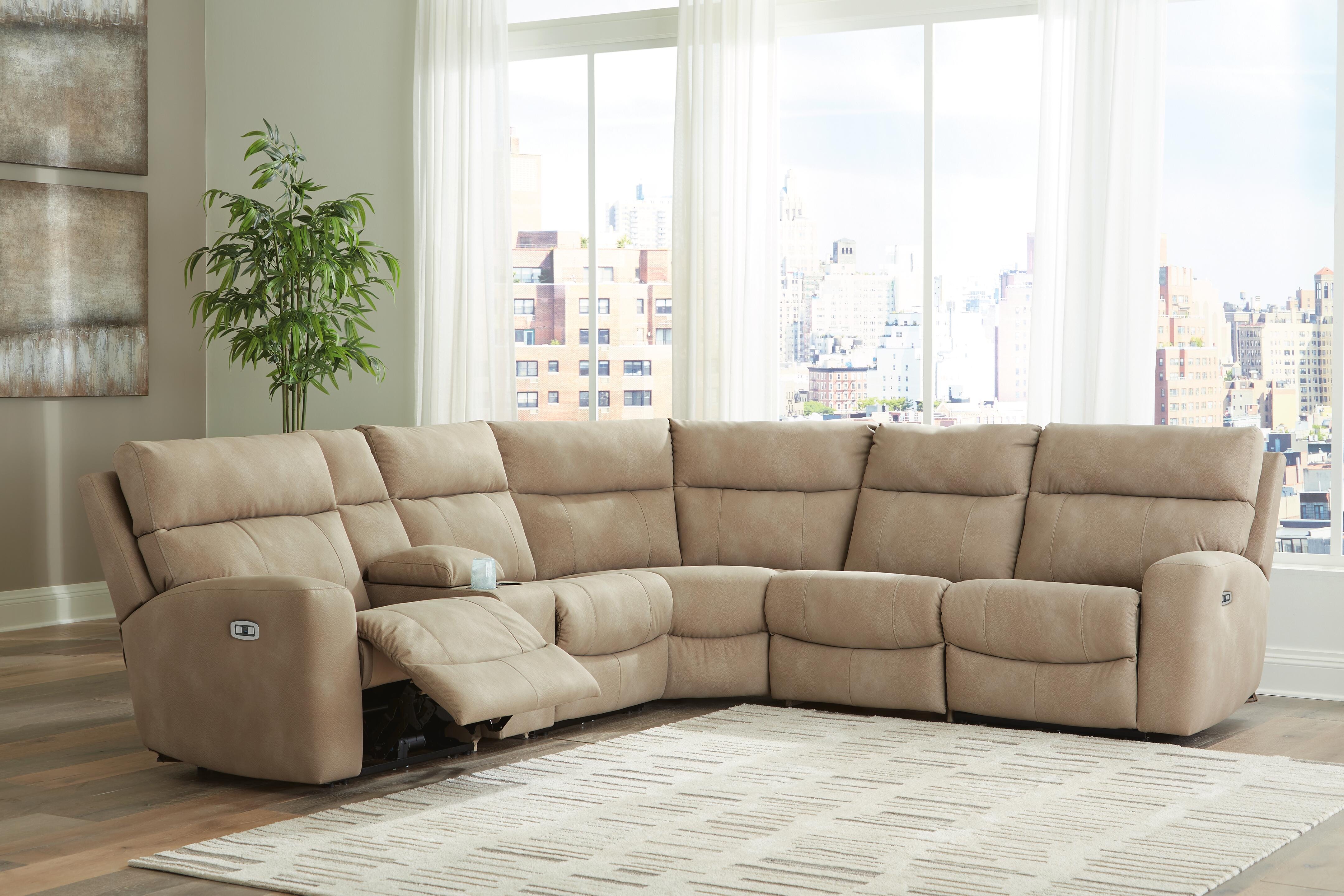 Dar Furniture - Ashley Furniture - Next-Gen Durapella 6-Piece Power Reclining Sectional - 6-Piece Power Reclining Sectional / Sand - 61004S7