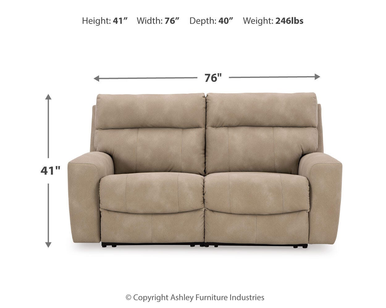 Next-Gen Durapella 2-Piece Power Reclining Sectional Loveseat