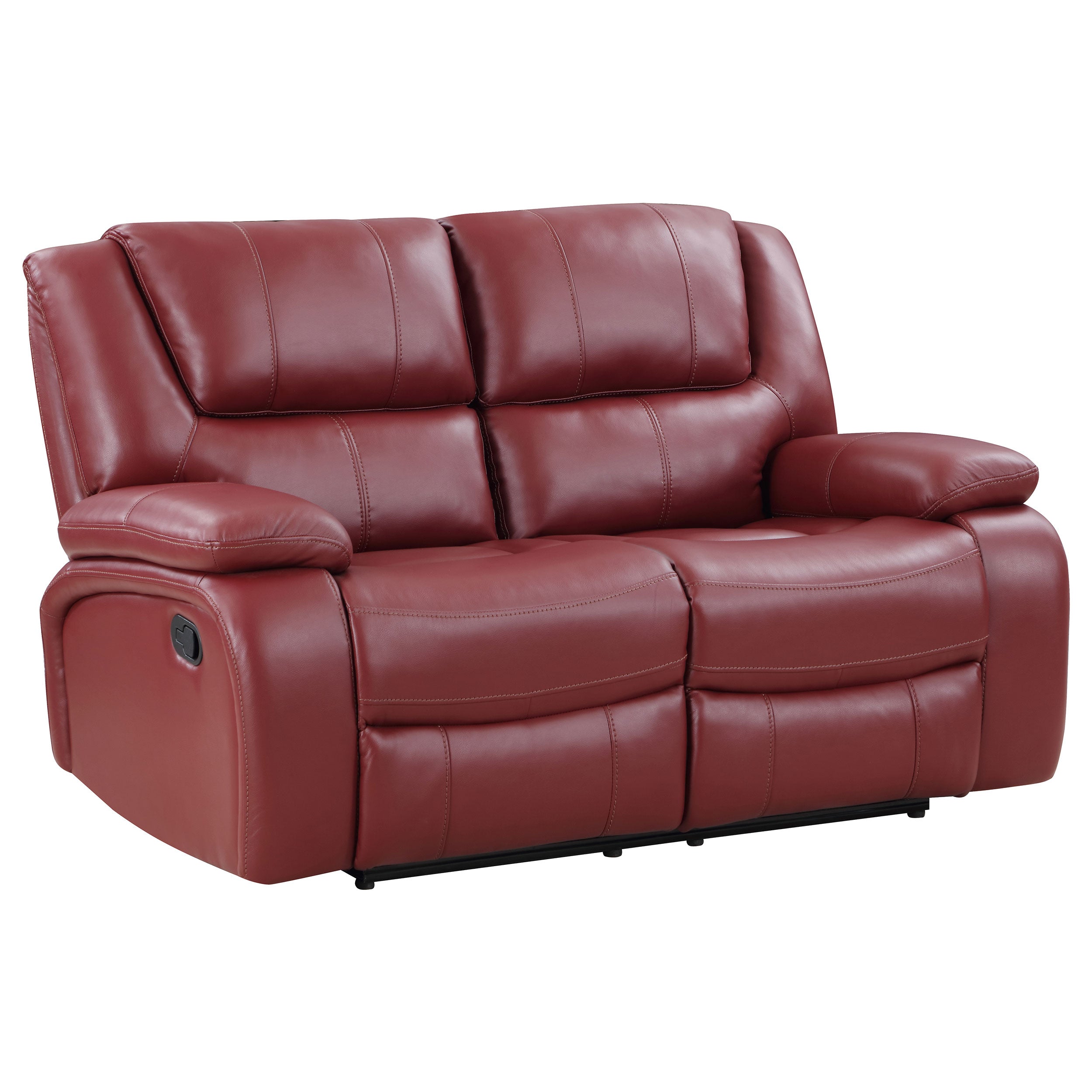 Dar Furniture - Coaster - Camila Upholstered Motion Reclining Loveseat Red - 610242