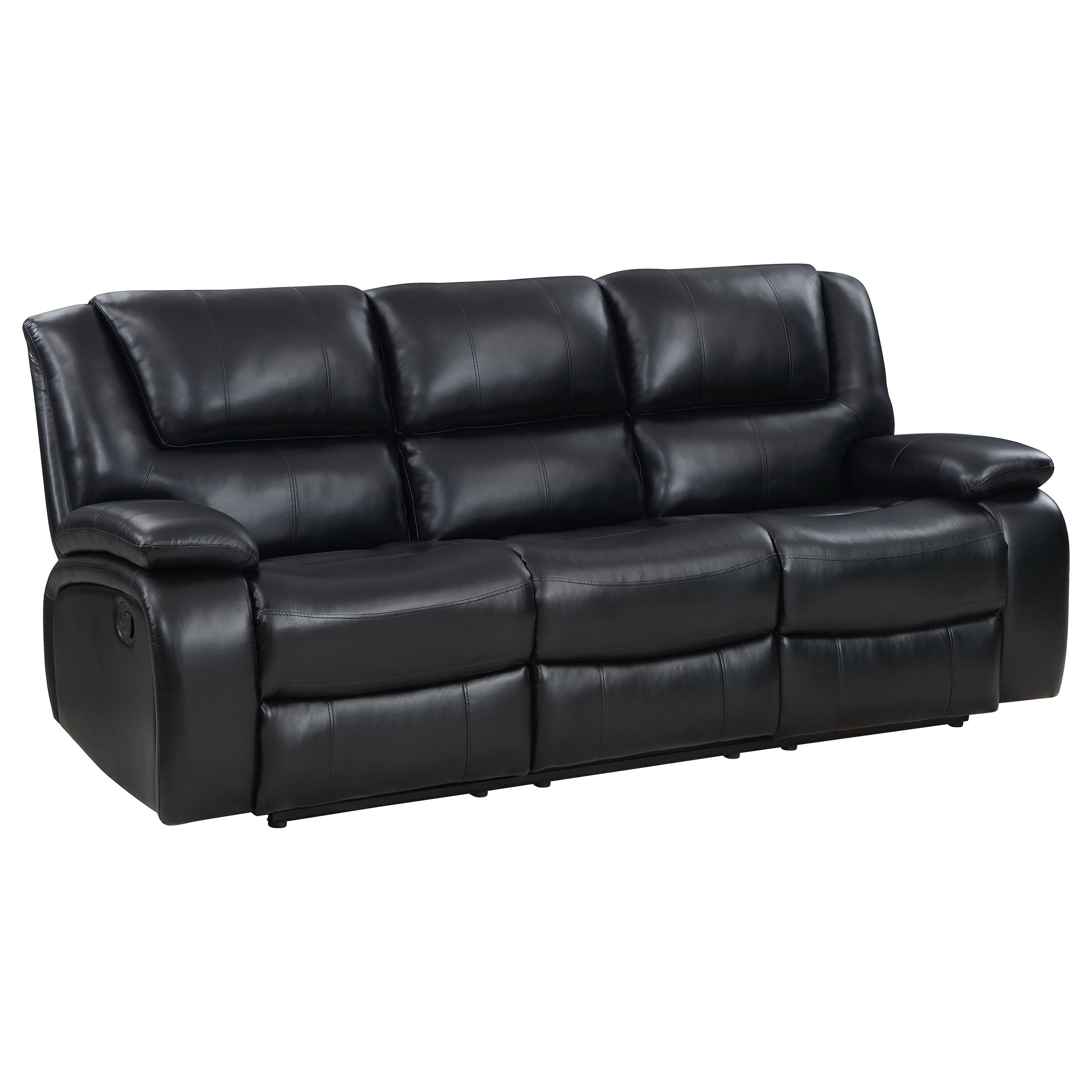 Dar Furniture - Coaster - Camila Upholstered Motion Reclining Sofa Black - 610244