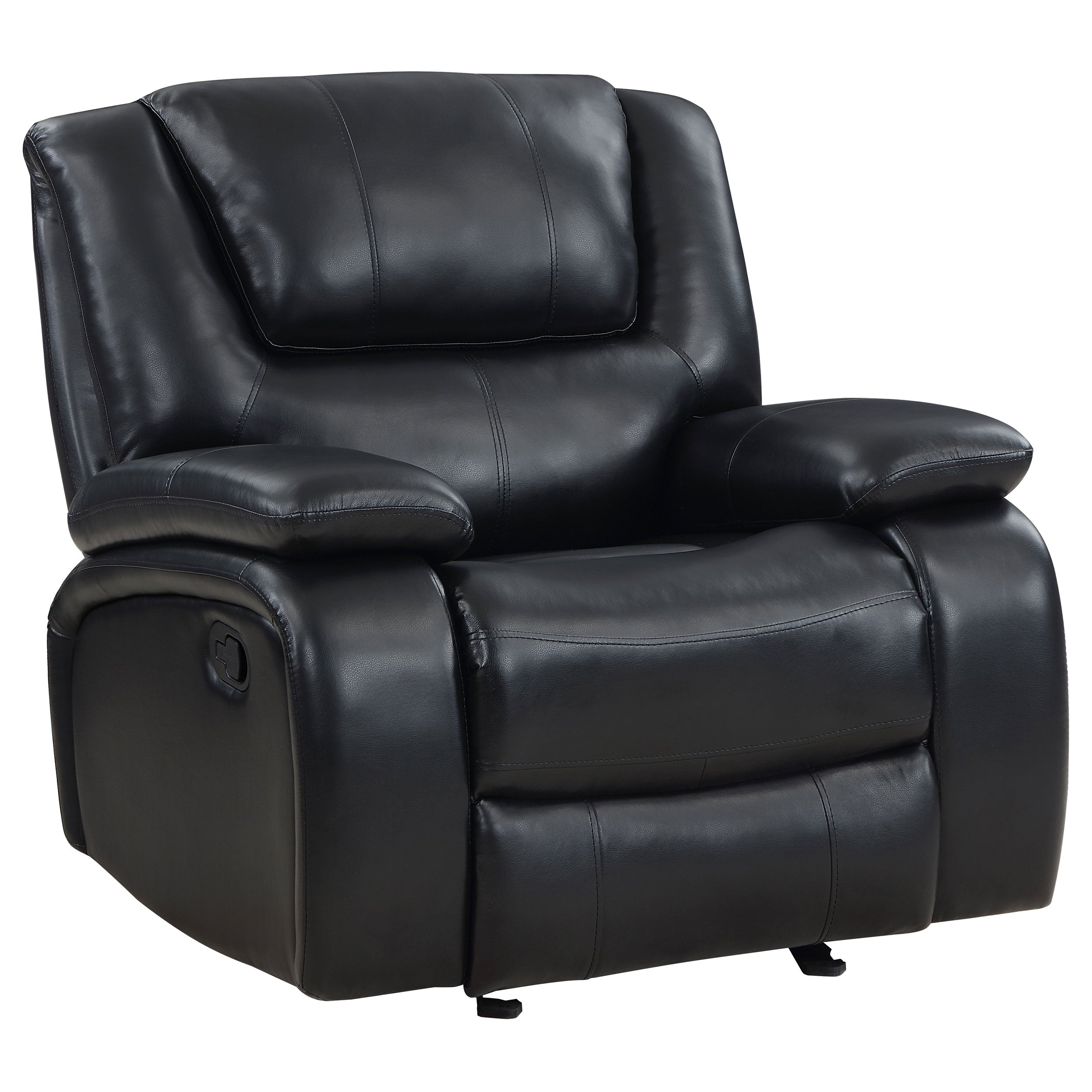 Dar Furniture - Coaster - Camila Upholstered Glider Recliner Chair Black - 610246