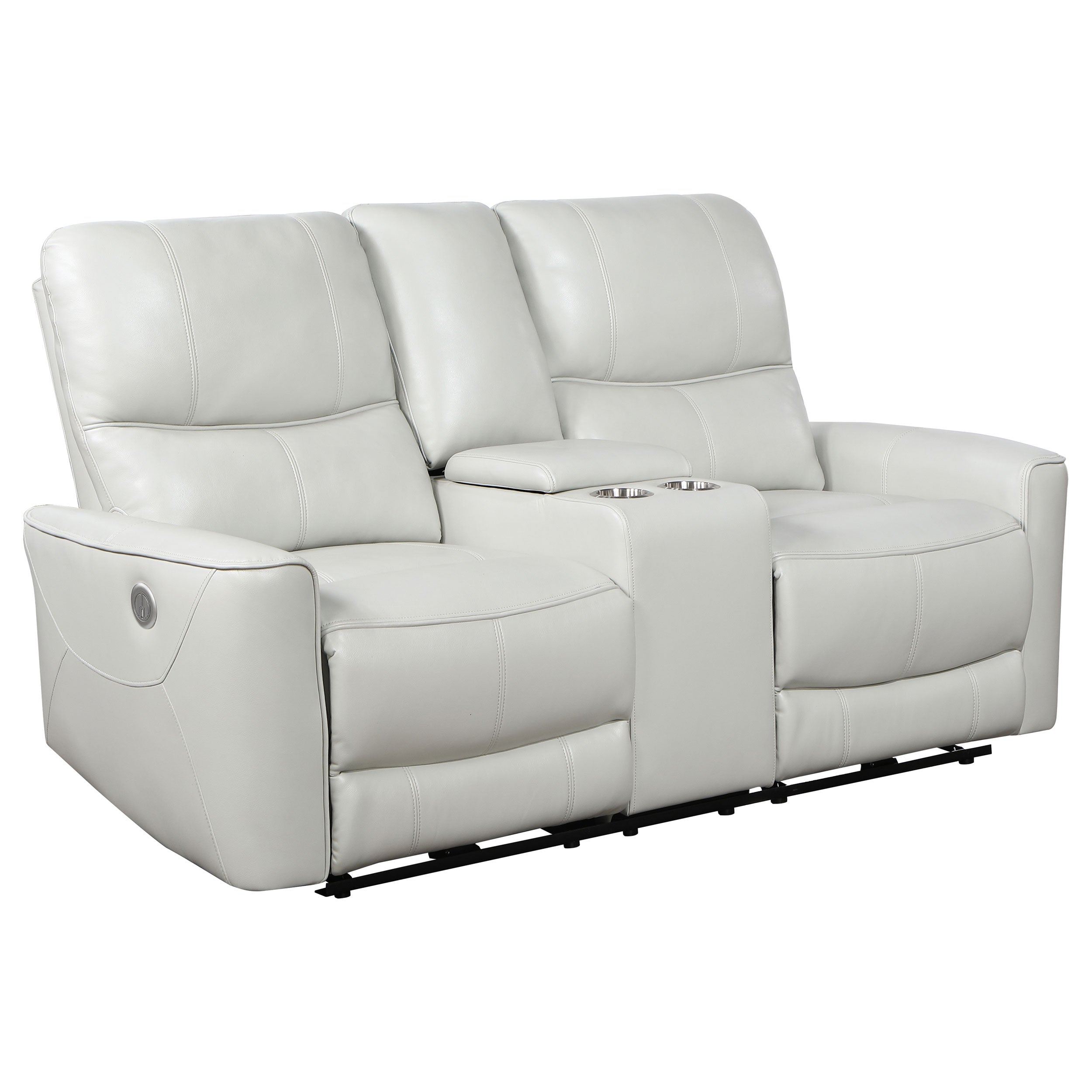 Dar Furniture - Coaster - Greenfield Upholstered Power Reclining Loveseat Dove Grey - 610262P