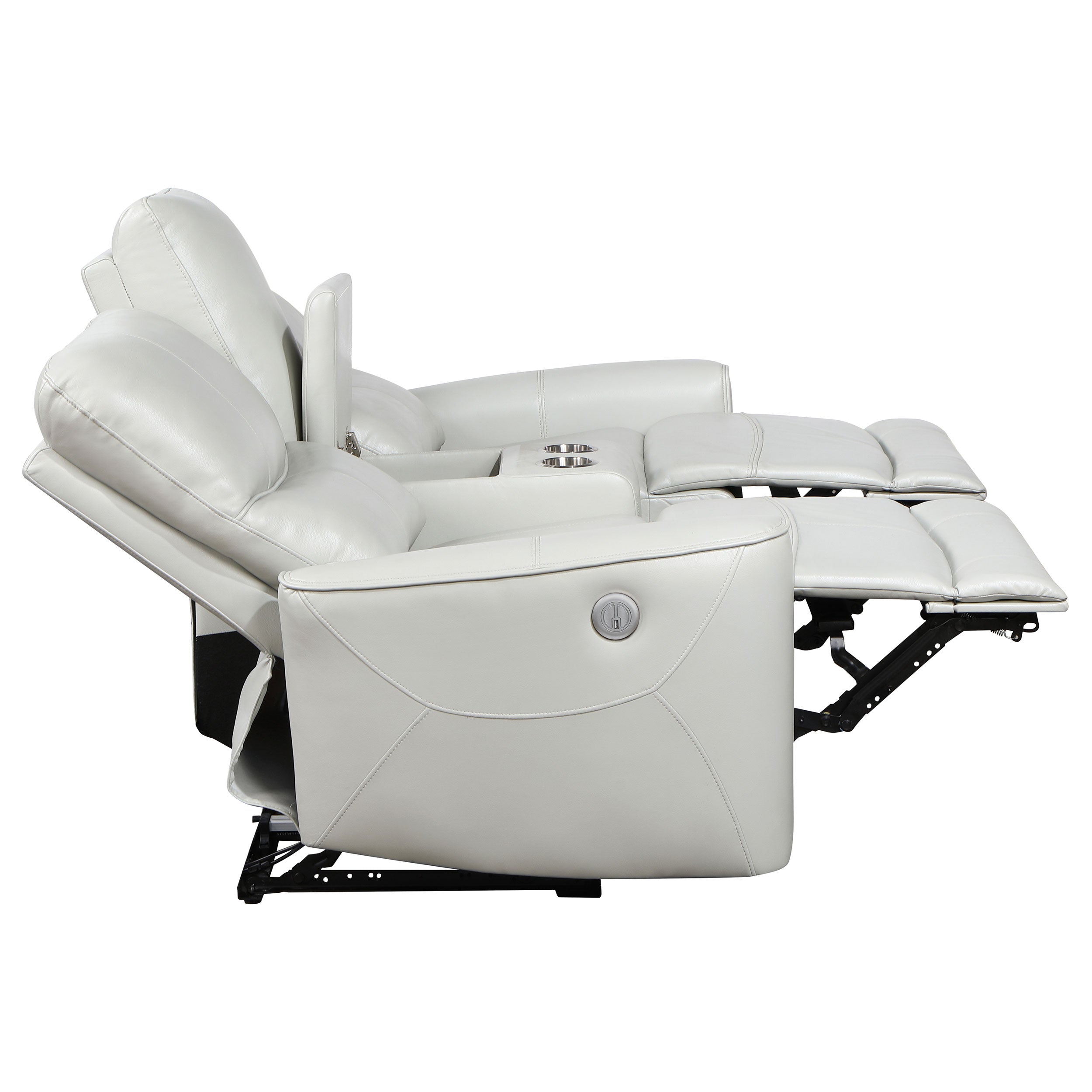 Greenfield Upholstered Power Reclining Loveseat Dove Grey