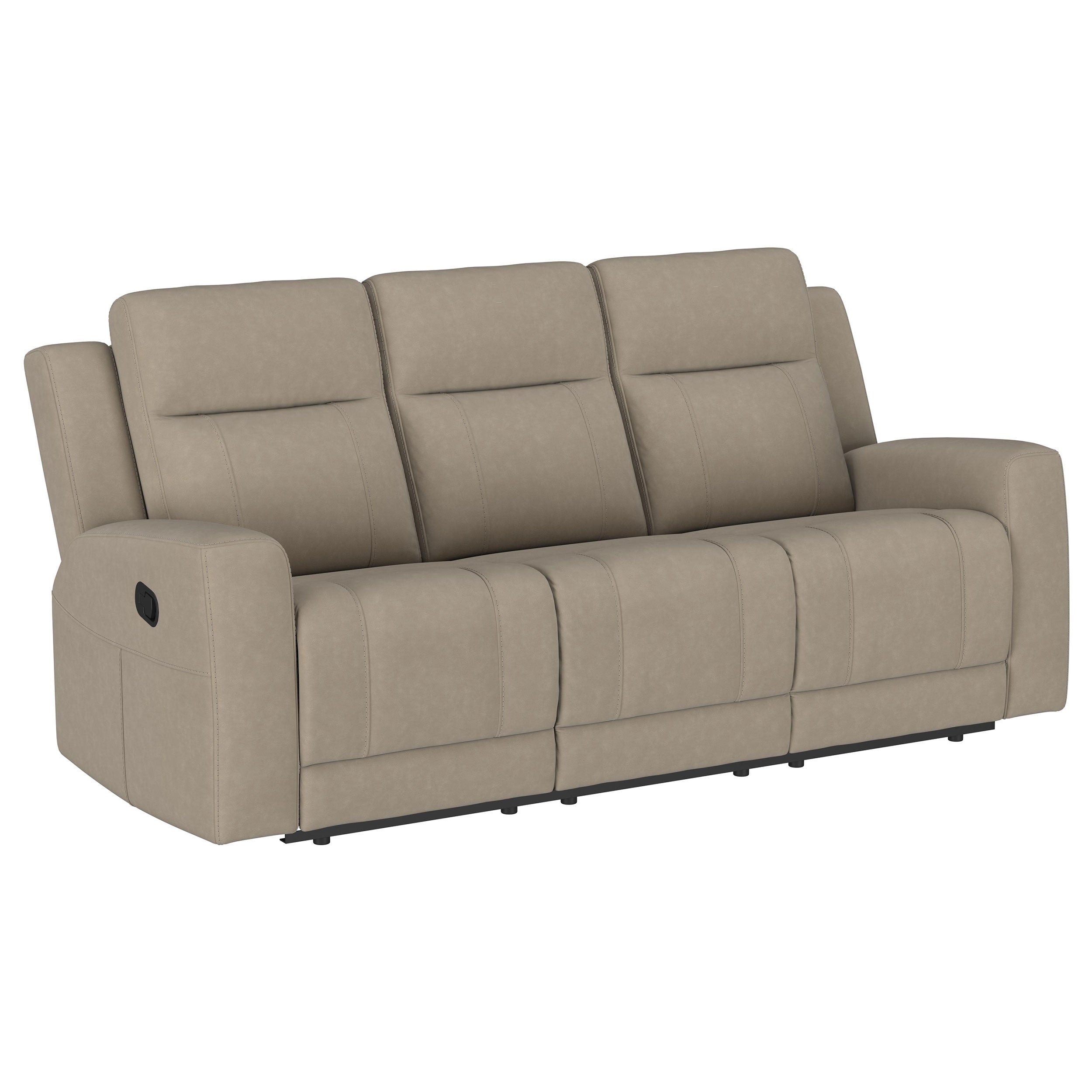 Dar Furniture - Coaster - Brentwood Upholstered Motion Reclining Sofa Taupe - 610281