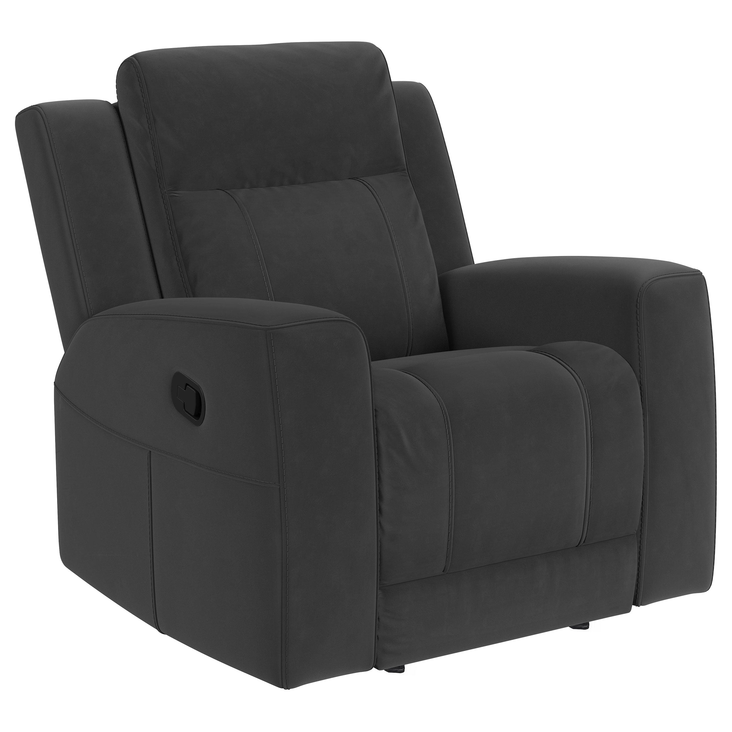 Dar Furniture - Coaster - Brentwood Upholstered Recliner Chair Dark Charcoal - 610286