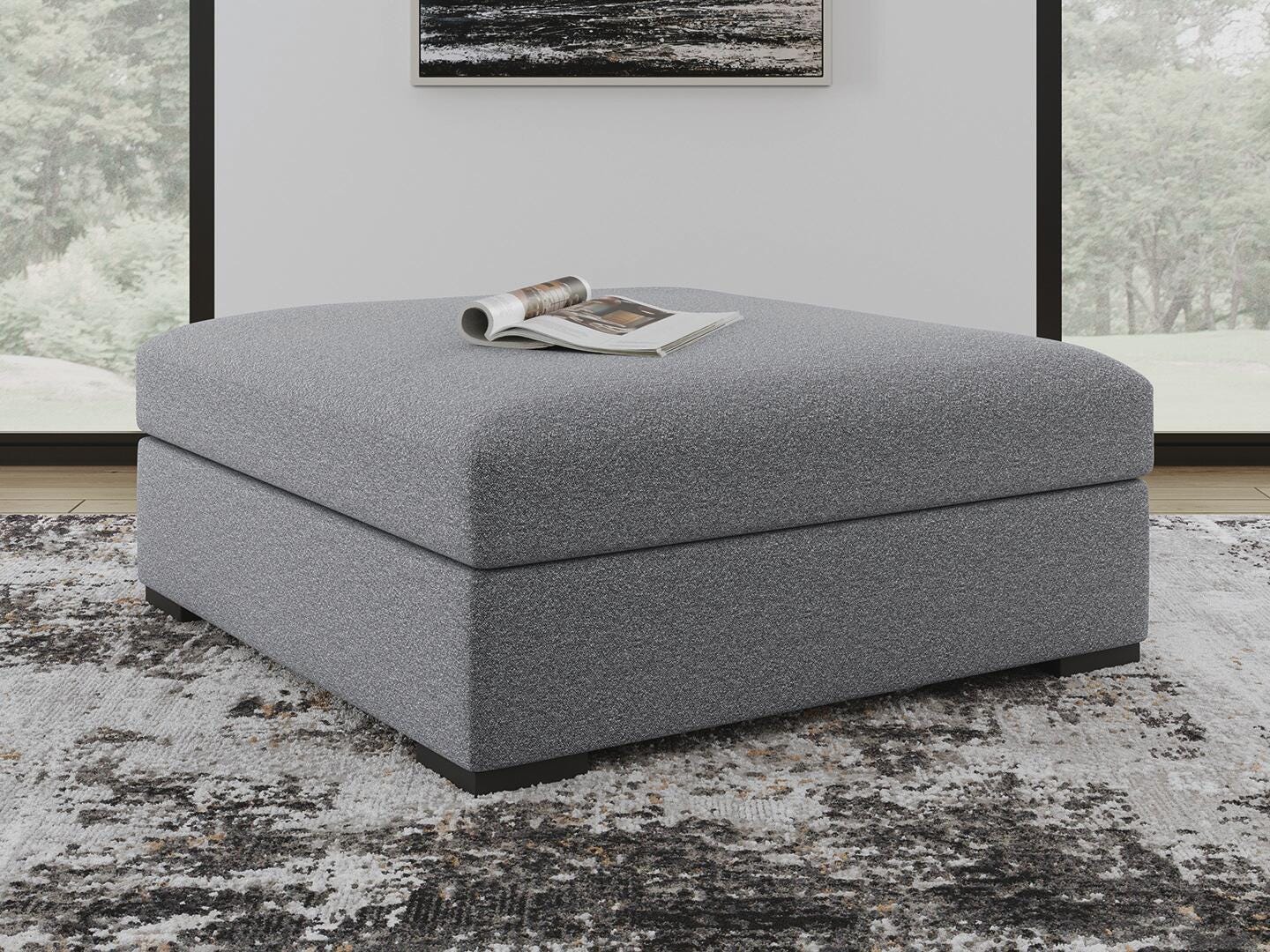 Dar Furniture - Ashley Furniture - Bealton Oversized Accent Ottoman - Oversized Accent Ottoman / Salt and Pepper - 6130508