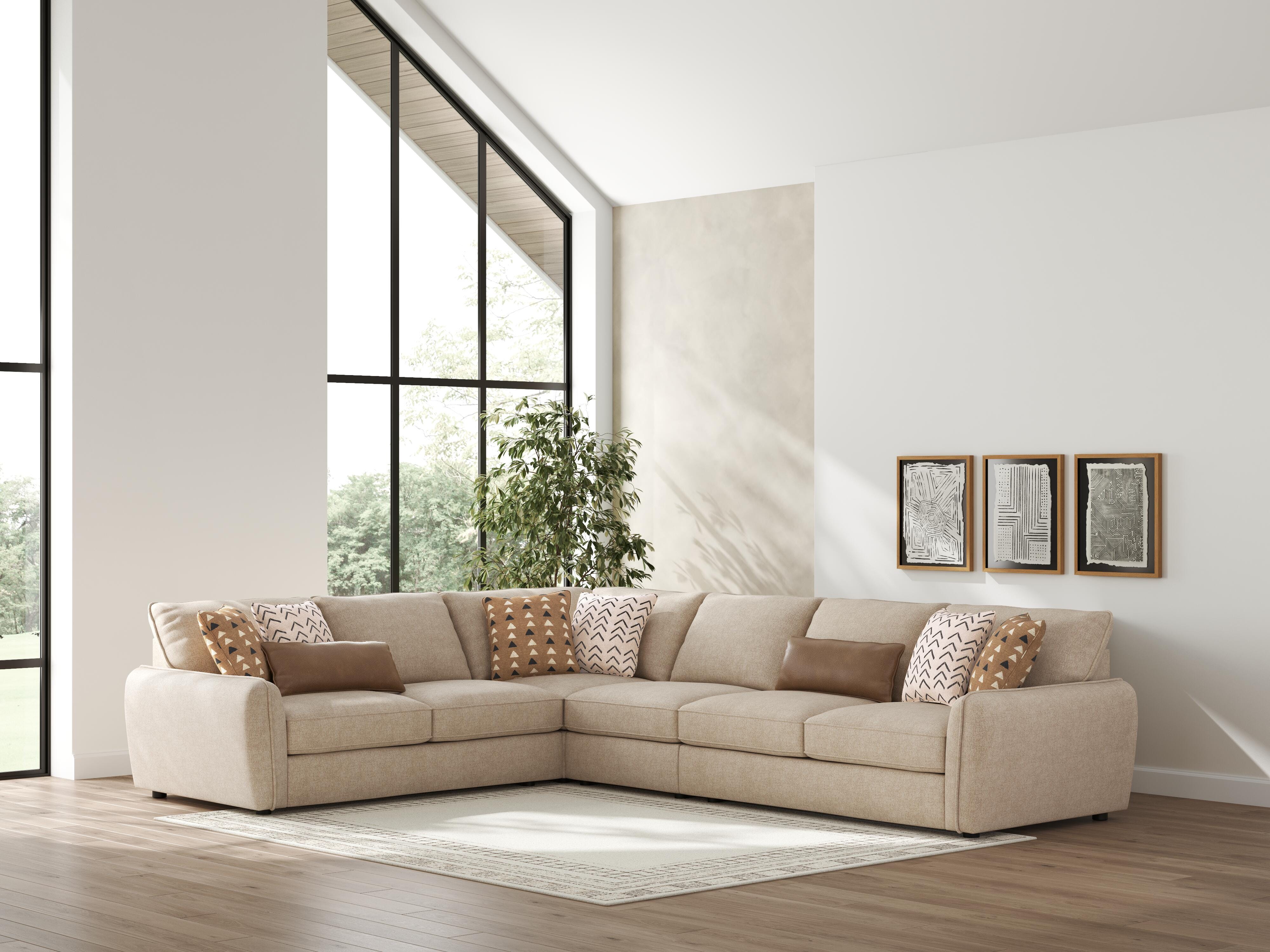 Dar Furniture - Ashley Furniture - Seyler 4-Piece Sectional - LAF 4-Piece Sectional / Sand - 61405S2