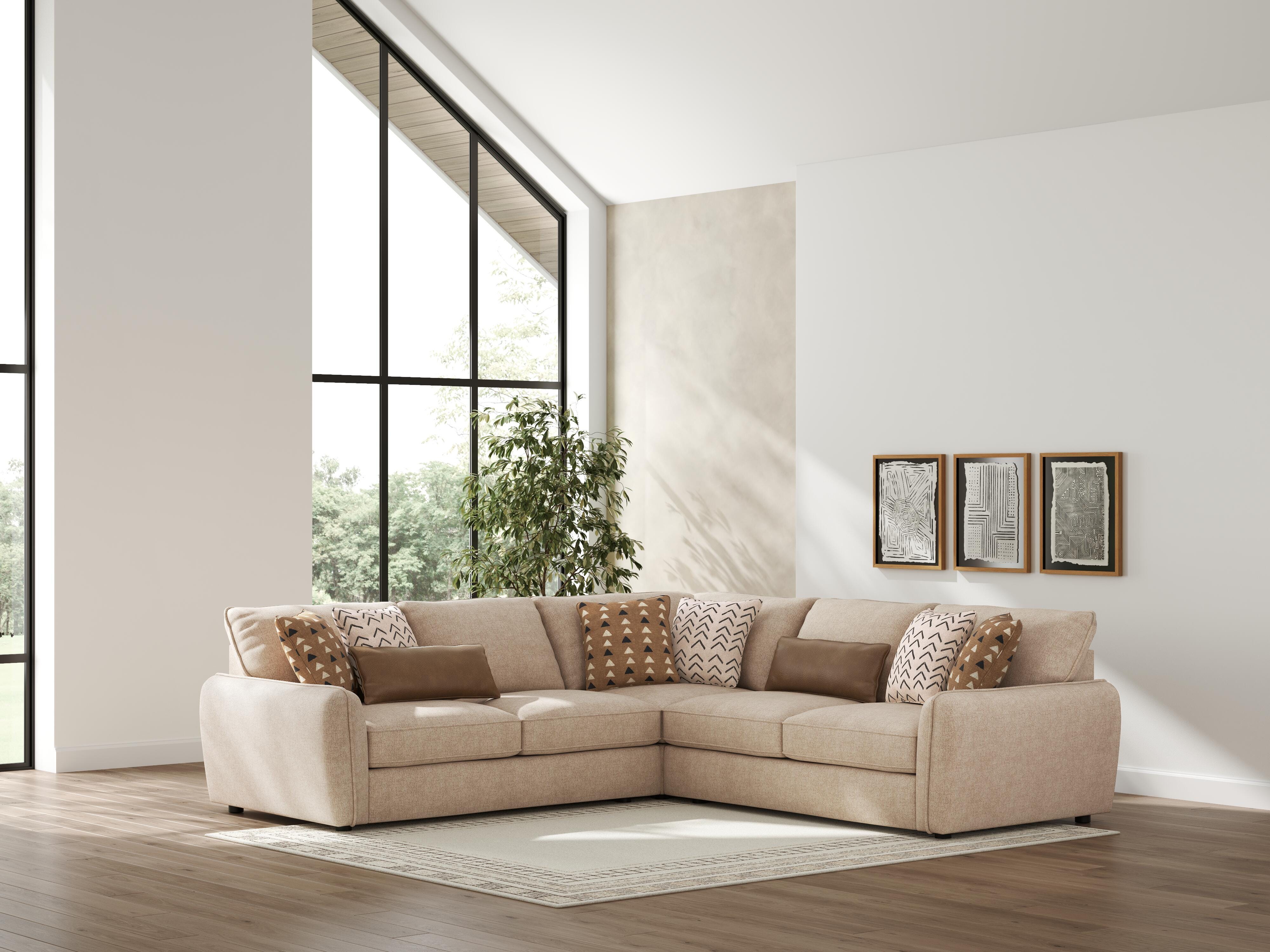 Dar Furniture - Ashley Furniture - Seyler 3-Piece Sectional - LAF 3-Piece Sectional / Sand - 61405S1