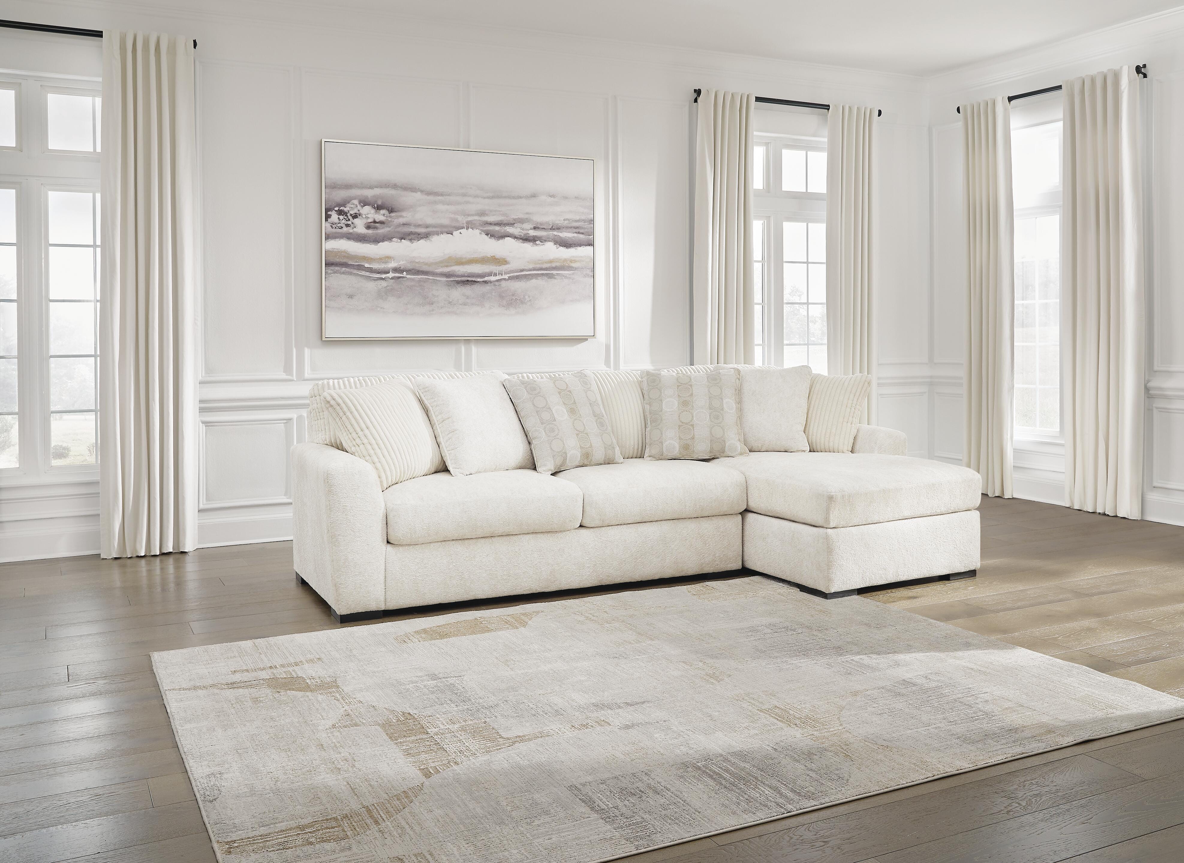 Dar Furniture - Ashley Furniture - Chessington 2-Piece Sectional with Chaise - LAF 2-Piece Sectional with Chaise / Ivory - 61904S2