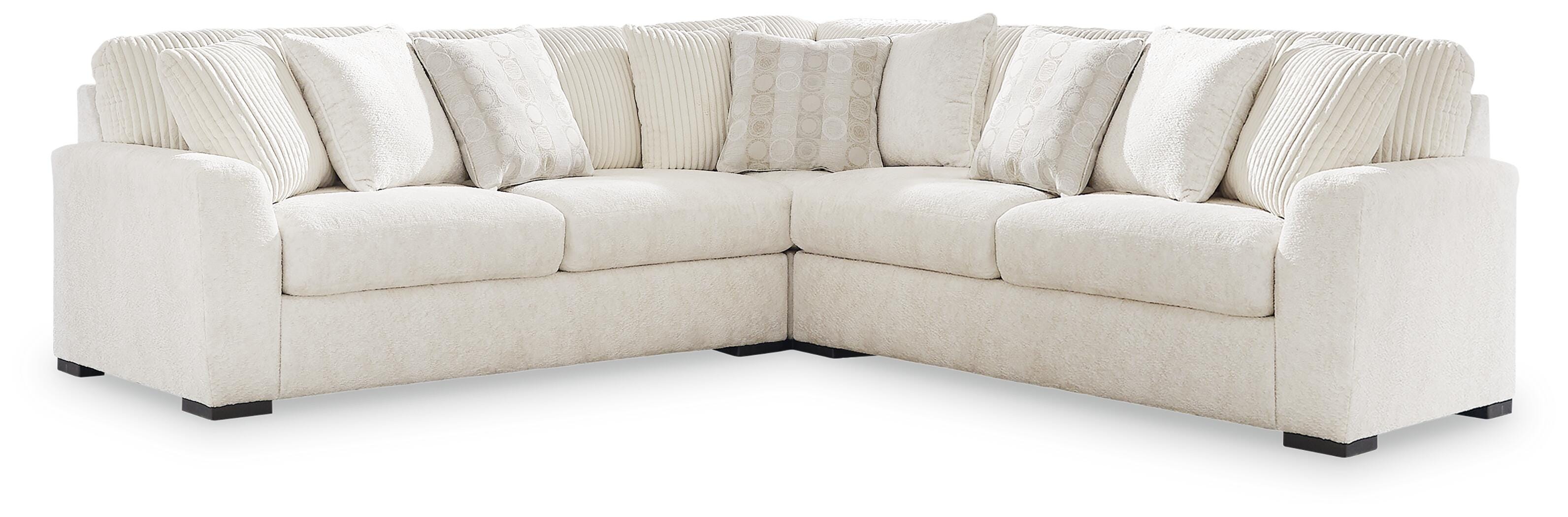 Dar Furniture - Ashley Furniture - Chessington 3-Piece Sectional - LAF 3-Piece Sectional / Ivory - 61904S5