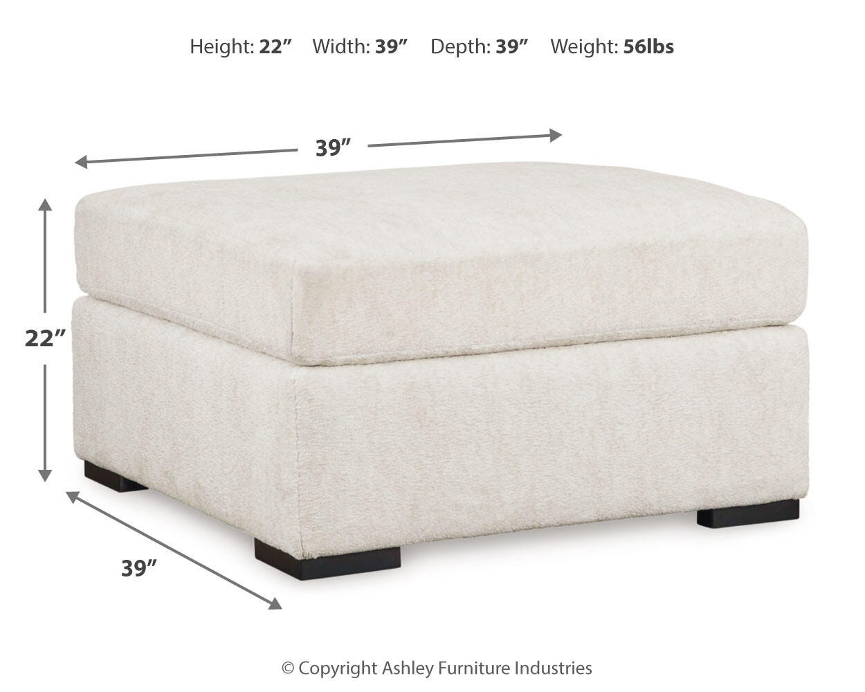 Chessington Oversized Accent Ottoman