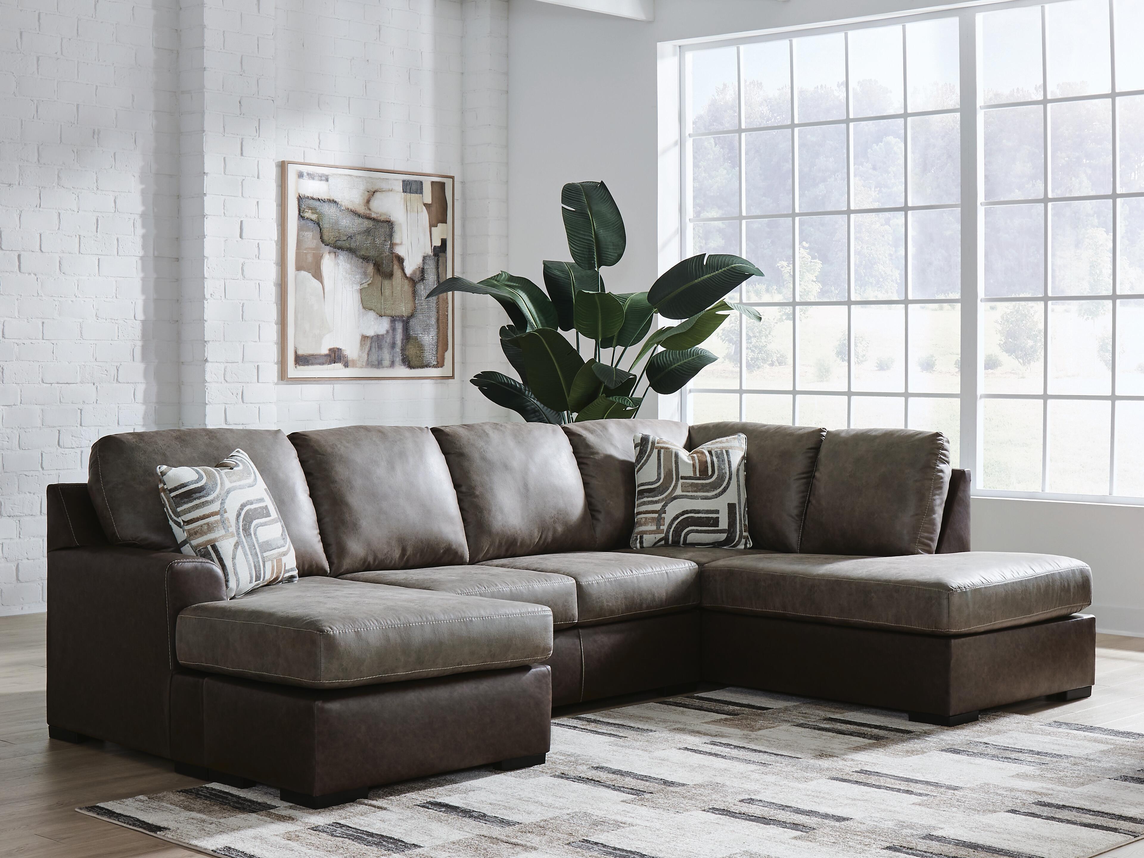 Dar Furniture - Ashley Furniture - Castille Way 2-Piece Sectional with Chaise - LAF 2-Piece Sectional with Chaise / Fossil - PC62703S2