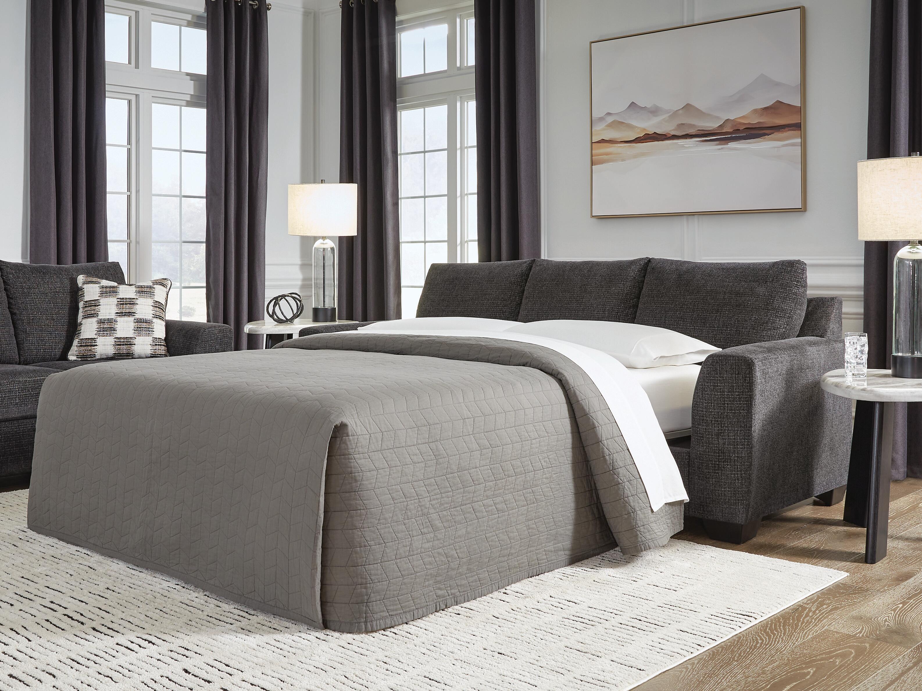 Dar Furniture - Ashley Furniture - Loreo Queen Sofa Sleeper - Queen Sofa Sleeper / Ebony - 6310139