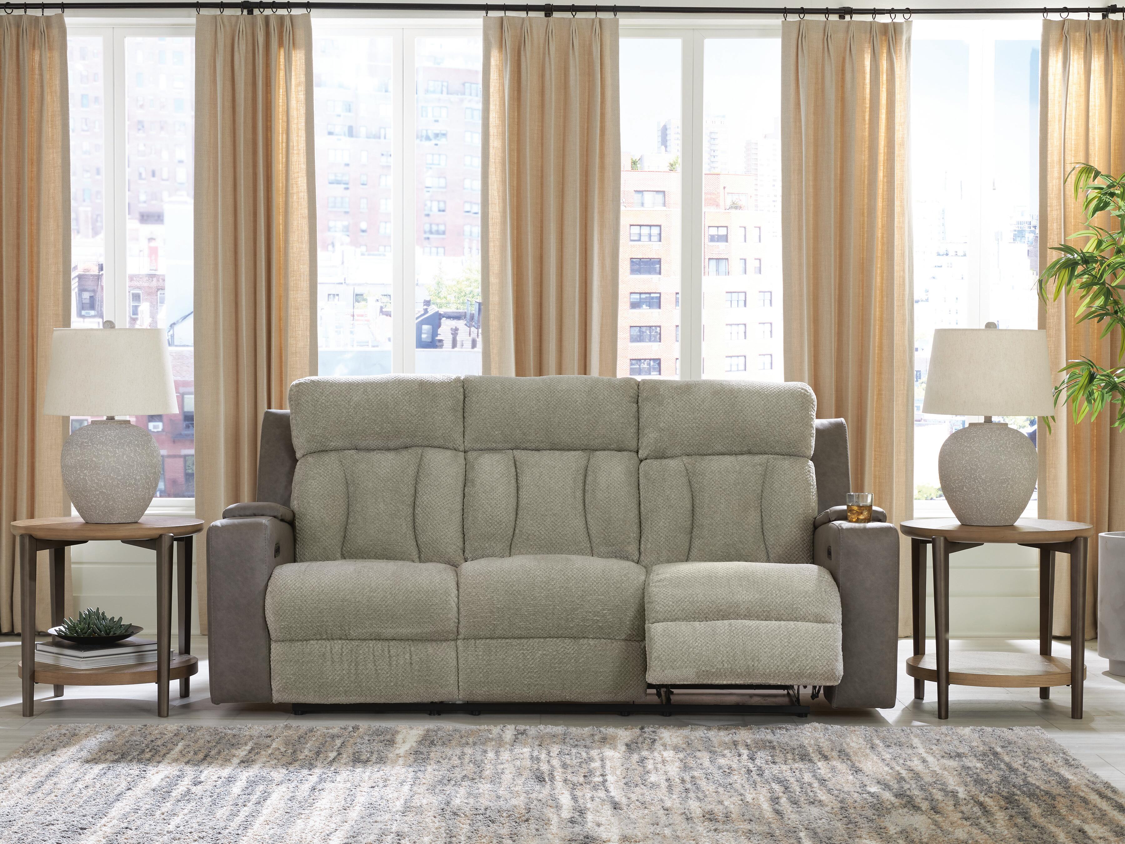 Dar Furniture - Ashley Furniture - Branthorpe Power Reclining Sofa - PWR REC Sofa with ADJ Headrest / Sisal - PC6320415
